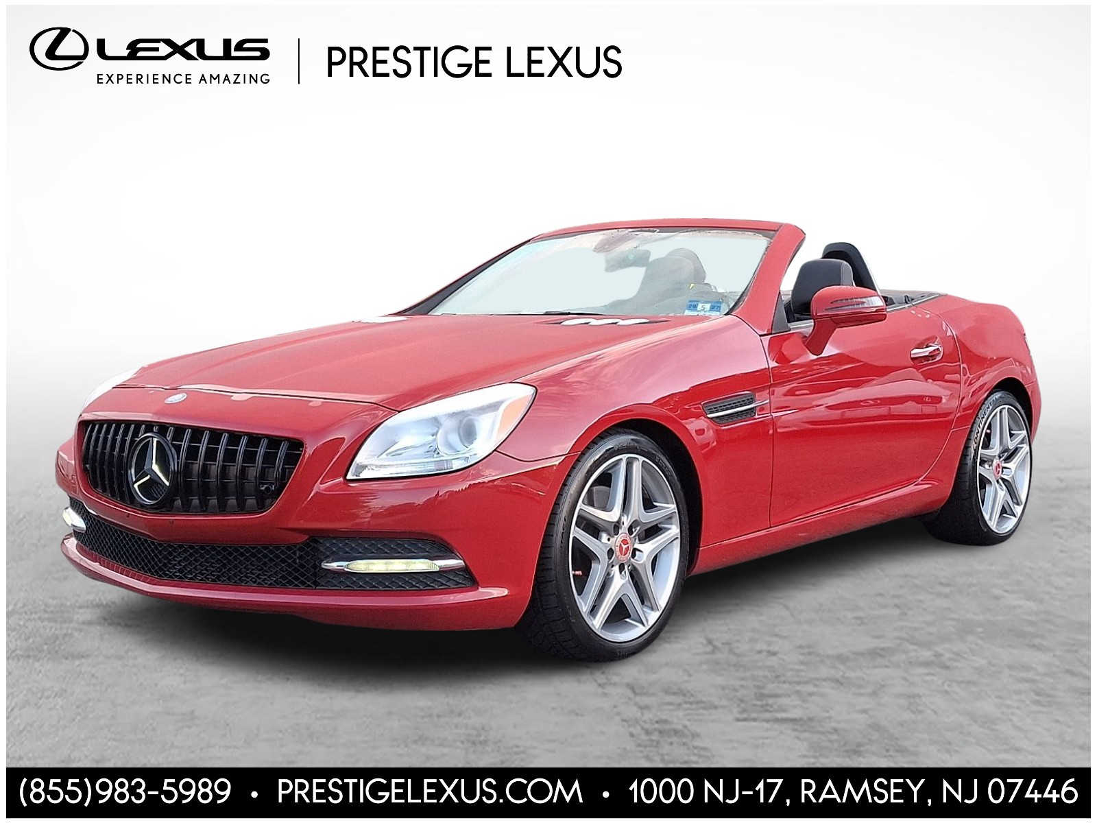Mars Red 2016 Mercedes-Benz SLK Convertible Rear-Wheel Drive 9-Speed Automatic
