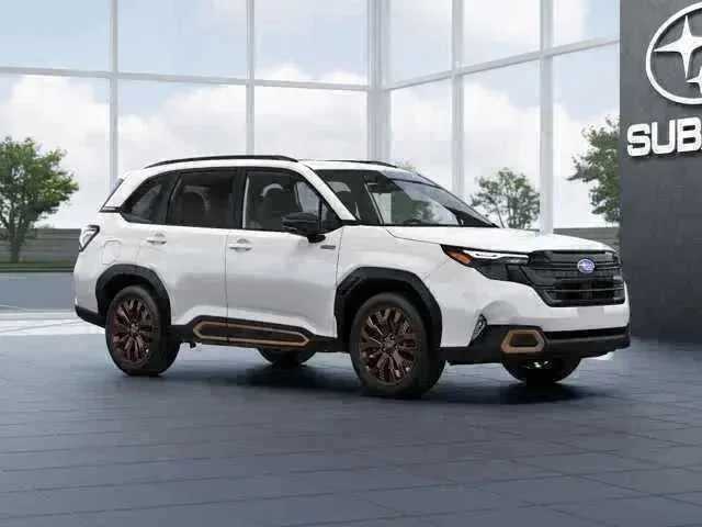 Crystal White Pearl 2026 Subaru Forester Hybrid Sport AWD SUV / Crossover All-Wheel Drive Continuously Variable Transmission