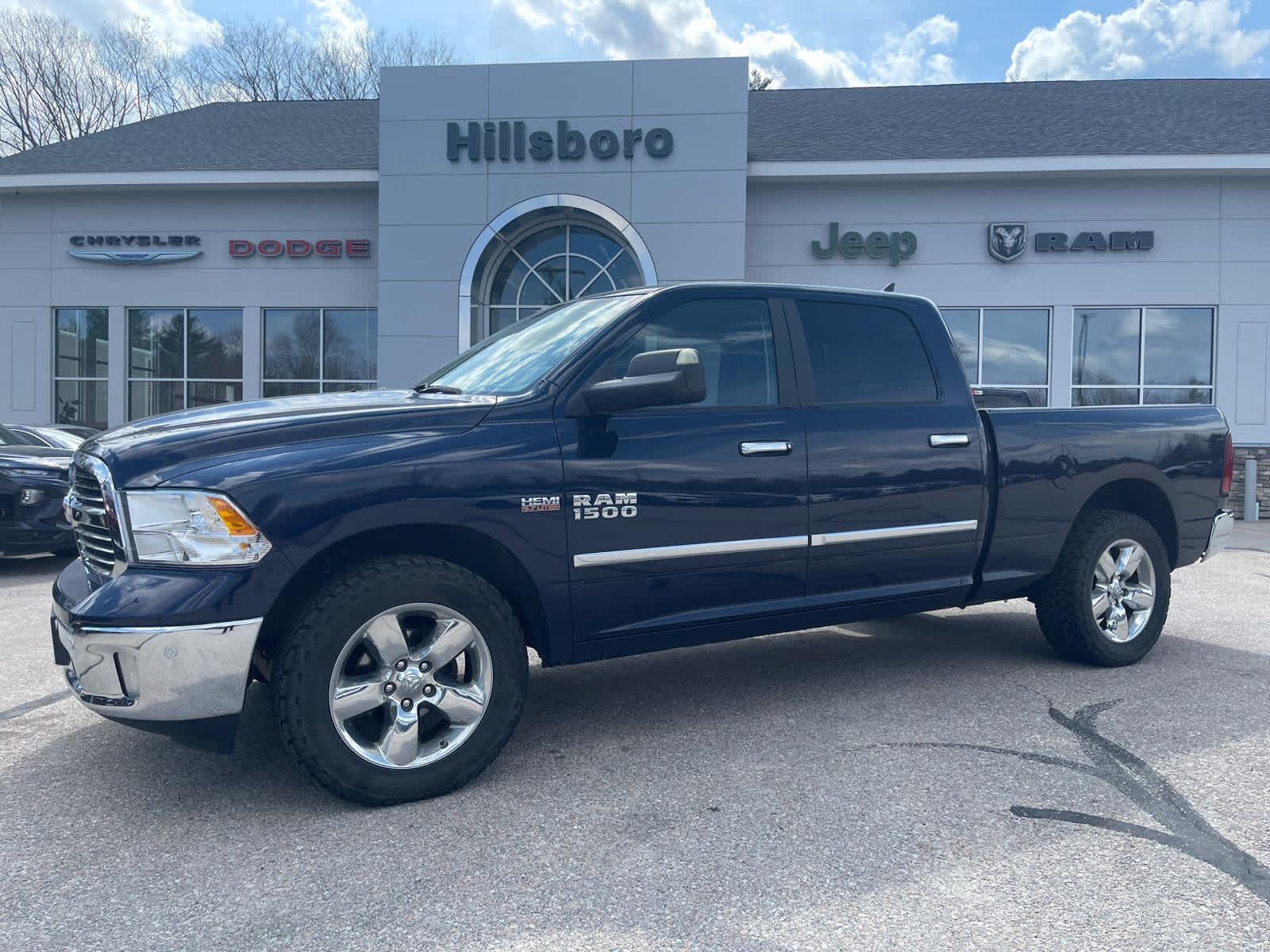True Blue Pearlcoat 2018 RAM 1500 Big Horn Crew Cab 4WD Pickup Truck Four-Wheel Drive 8-Speed Automatic