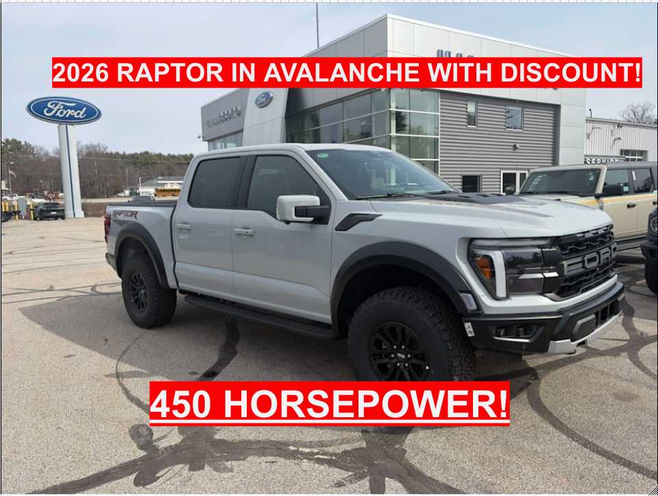 Avalanche 2026 Ford F-150 Raptor SuperCrew 4WD Pickup Truck Four-Wheel Drive Automatic