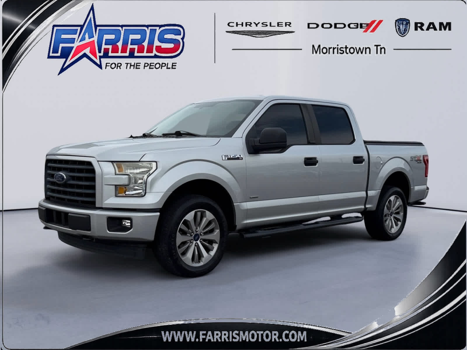 Ingot Silver Metallic 2017 Ford F-150 XL SuperCrew 4WD Pickup Truck Four-Wheel Drive 6-Speed Automatic