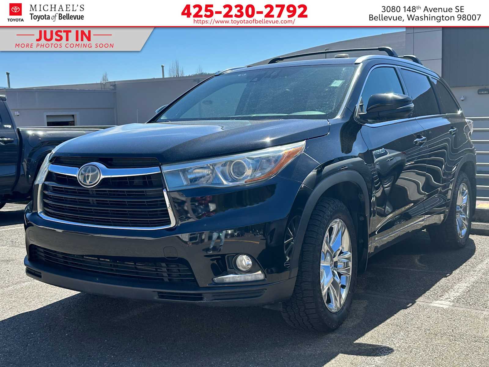 Attitude Black Metallic 2014 Toyota Highlander Hybrid Limited Platinum SUV / Crossover All-Wheel Drive Continuously Variable Transmission