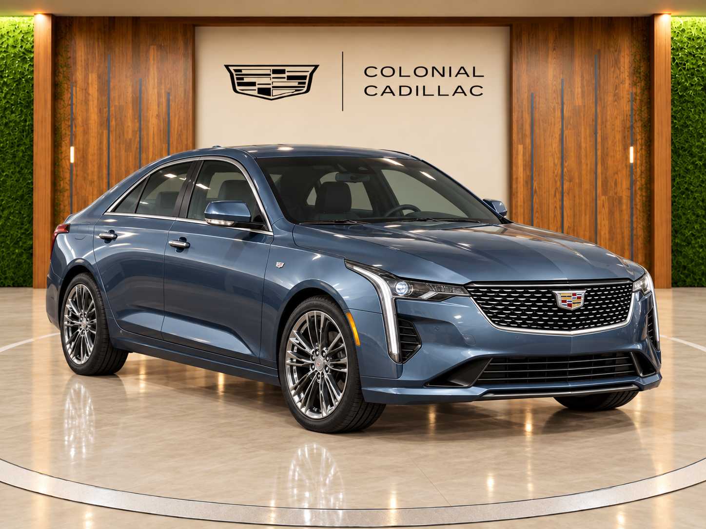 Gray (Midnight Steel Metallic) 2024 Cadillac CT4 Sedan All-Wheel Drive 8-Speed Automatic