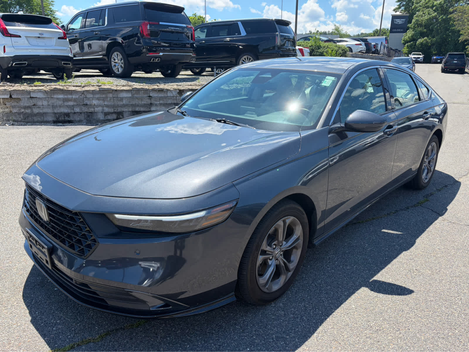 Meteorite Gray Metallic 2023 Honda Accord Hybrid Sedan Front-Wheel Drive Continuously Variable Transmission