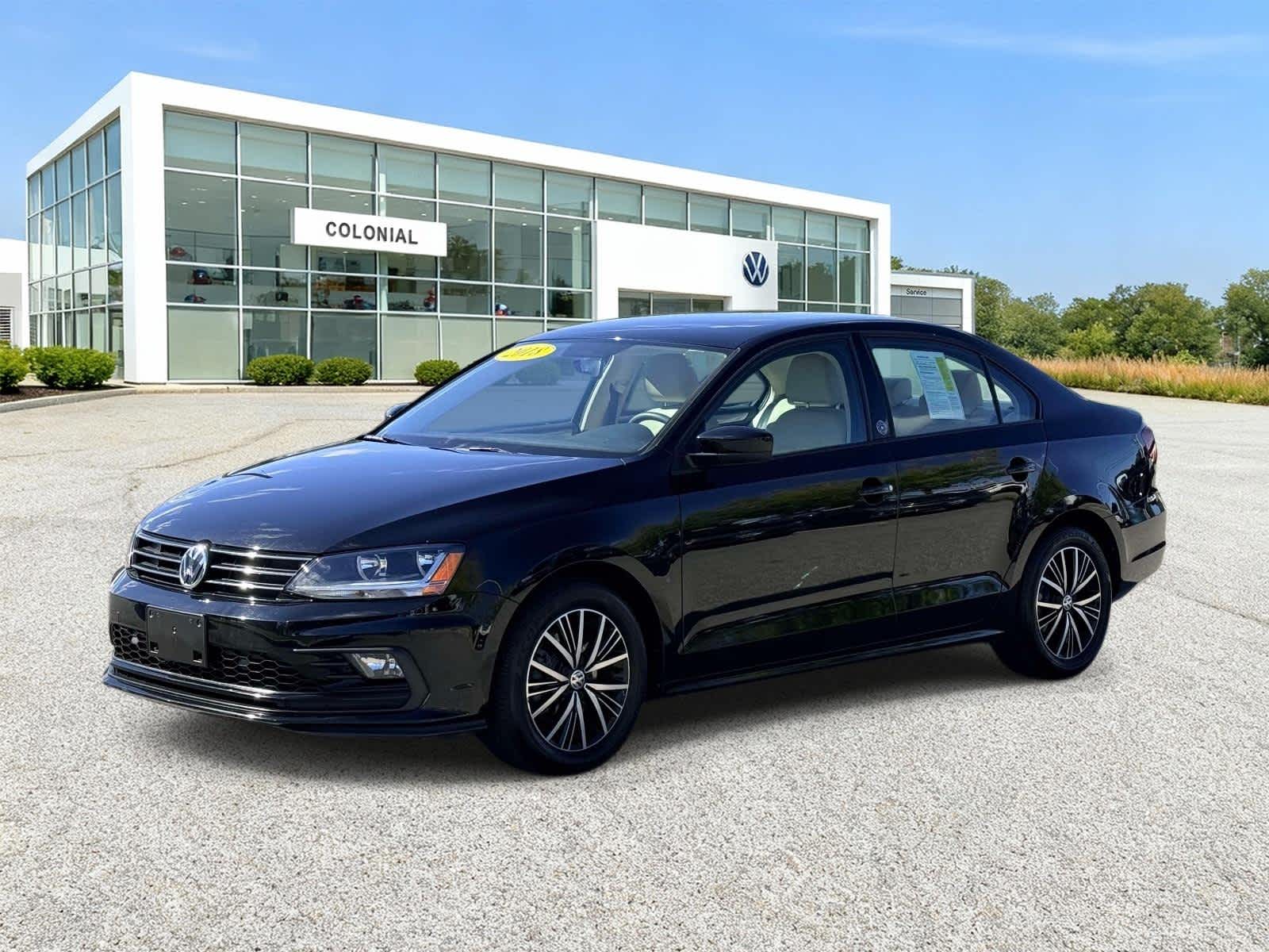 Black Uni 2018 Volkswagen Jetta Sedan Front-Wheel Drive 6-Speed Automatic
