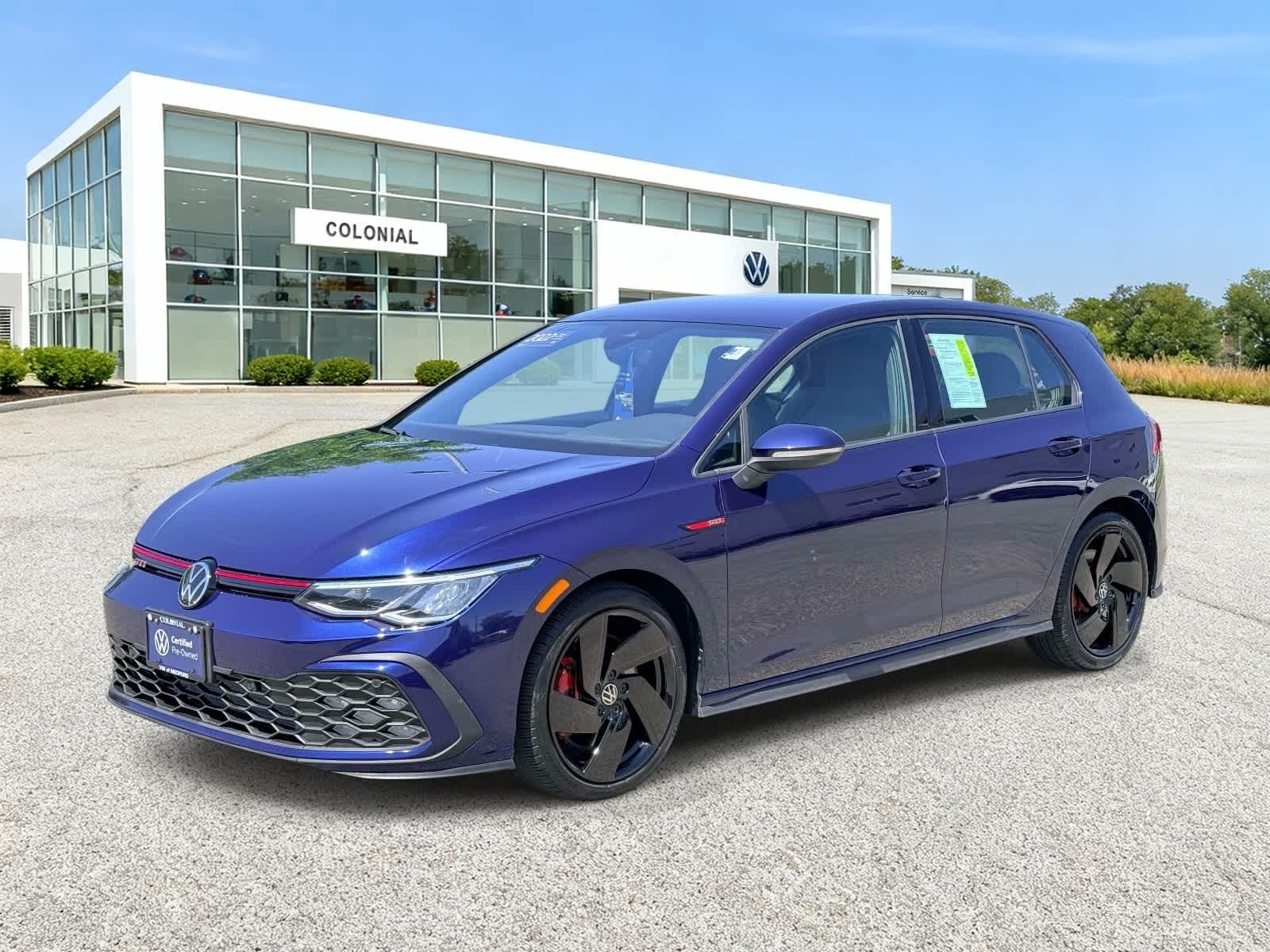 Atlantic Blue Metallic 2022 Volkswagen Golf GTI 2.0T S FWD Hatchback Front-Wheel Drive 7-Speed Automatic