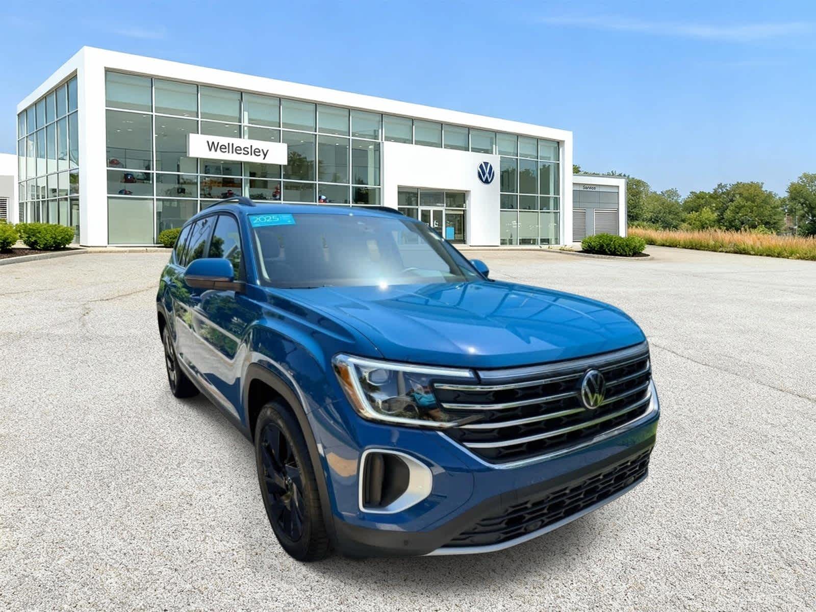 Mountain Lake Blue Metallic 2025 Volkswagen Atlas SUV / Crossover All-Wheel Drive 8-Speed Automatic