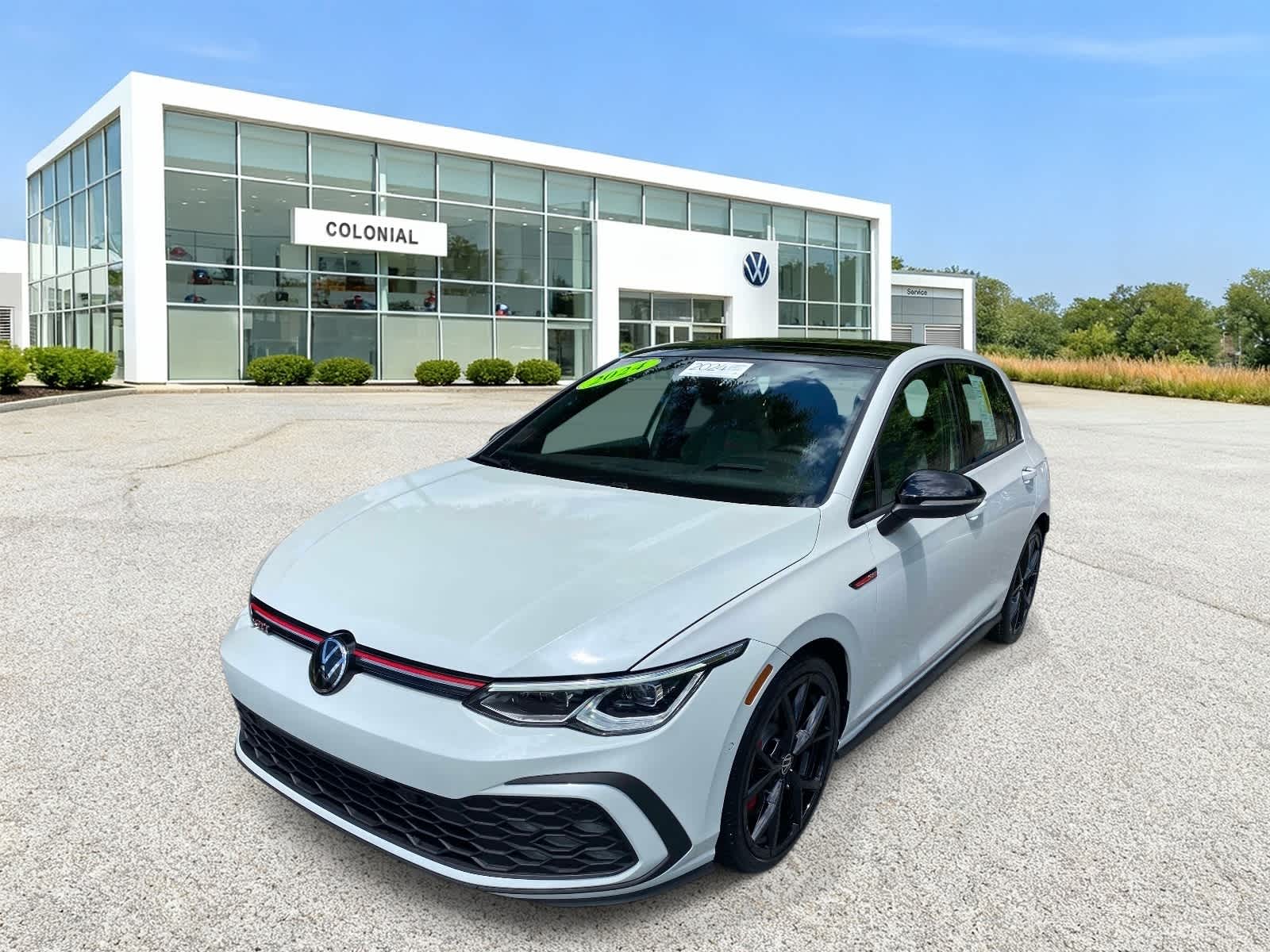 Opal White Pearl w/ Black Roof 2024 Volkswagen Golf GTI Hatchback Front-Wheel Drive 6-Speed Manual