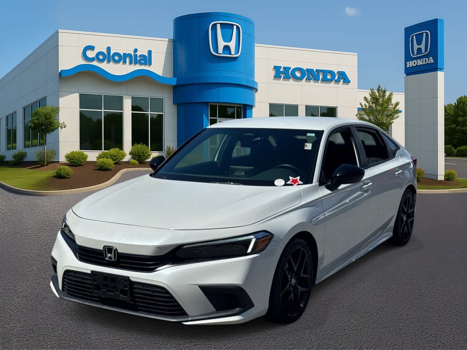 Platinum White Pearl 2024 Honda Civic Sedan Front-Wheel Drive Continuously Variable Transmission