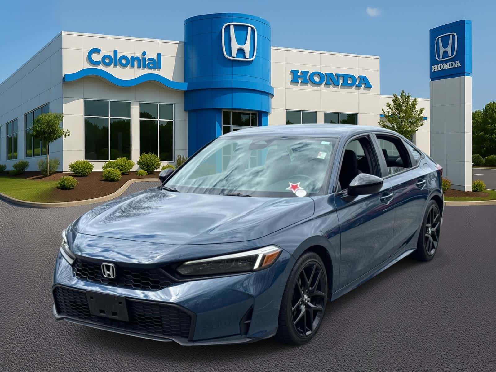 Blue Lagoon Pearl 2025 Honda Civic Sedan Front-Wheel Drive Continuously Variable Transmission