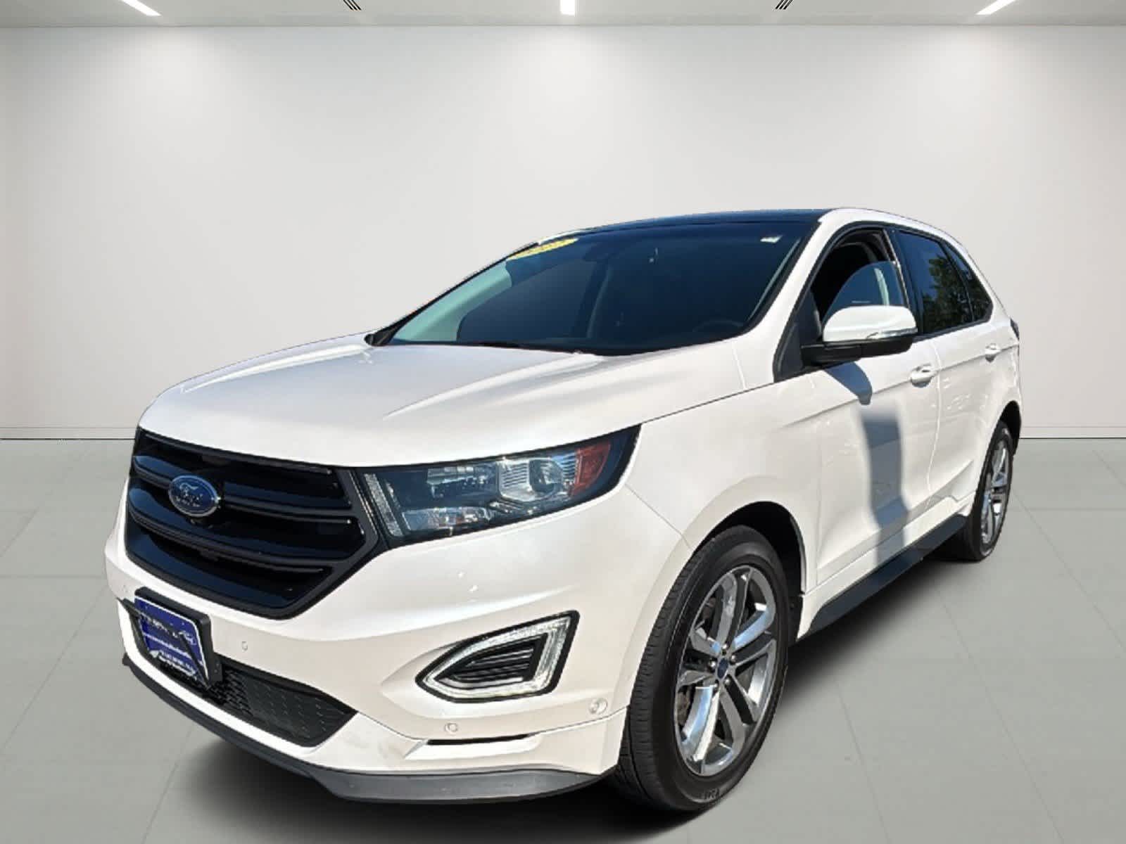 White Platinum Metallic Tri-Coat 2017 Ford Edge SUV / Crossover All-Wheel Drive 6-Speed Automatic
