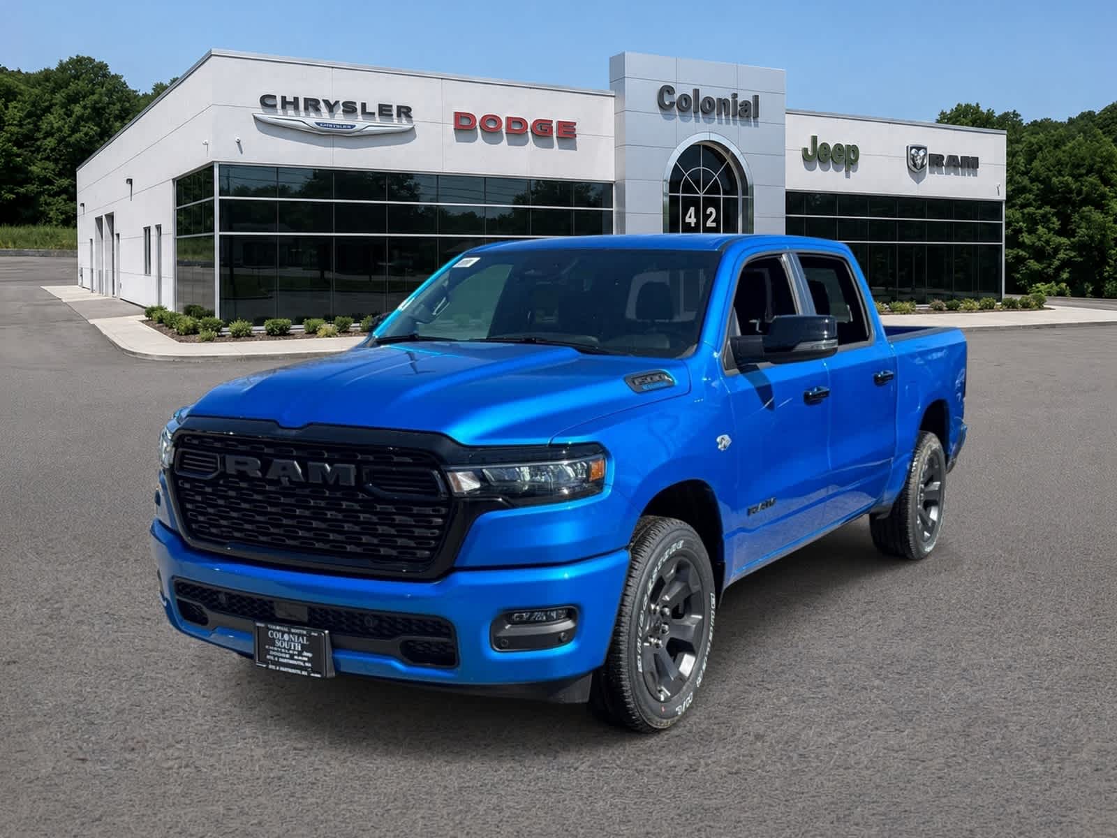 Hydro Blue Pearlcoat 2026 RAM 1500 Pickup Truck Four-Wheel Drive 8-Speed Automatic