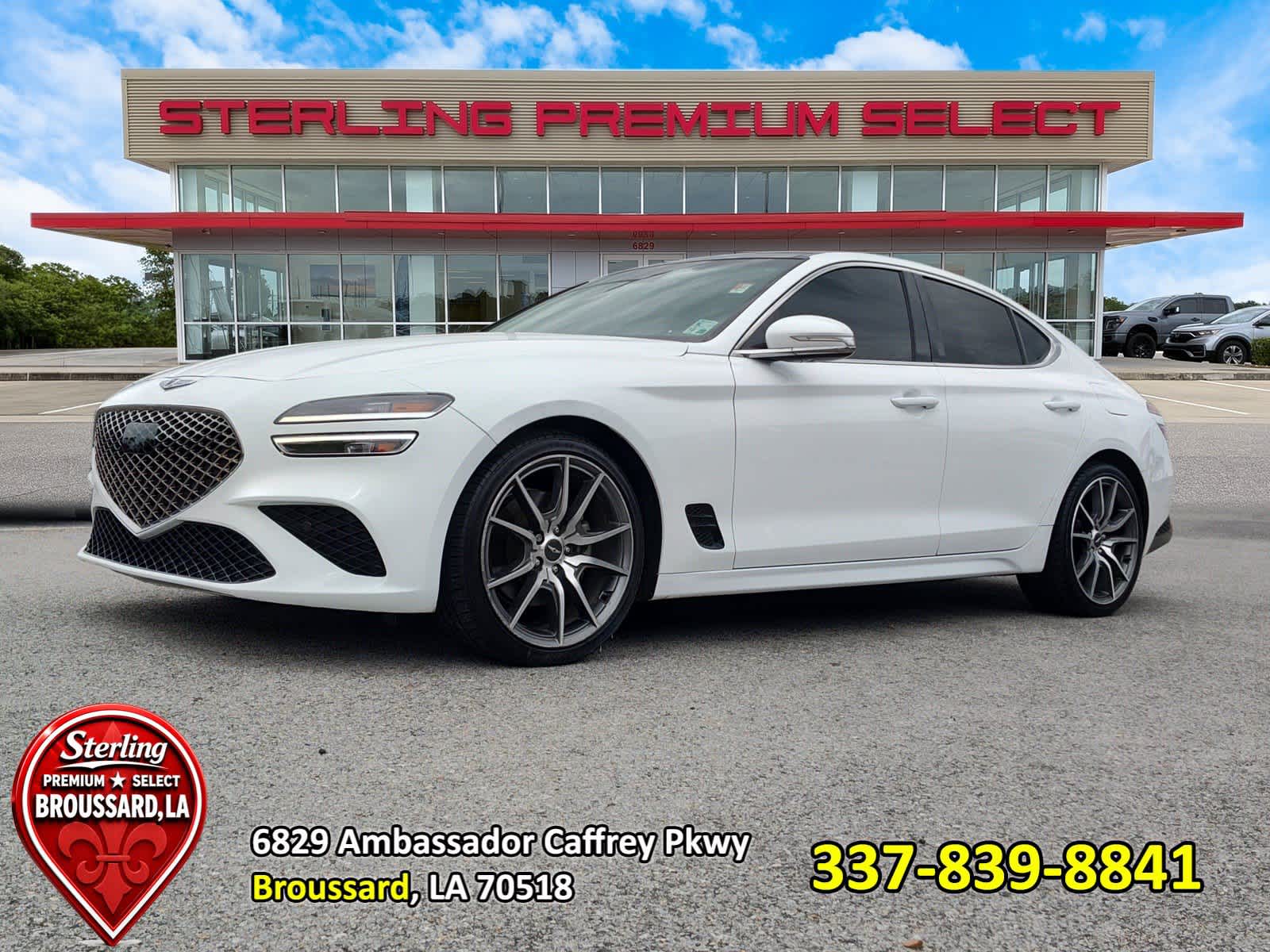 Alta White 2022 Genesis G70 Sedan Rear-Wheel Drive Automatic