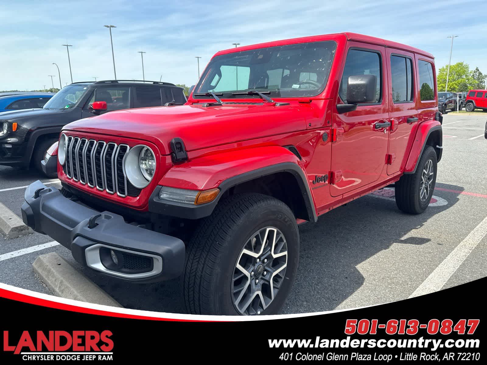 Firecracker Red Clearcoat 2025 Jeep Wrangler Sahara 4-Door 4WD SUV / Crossover Four-Wheel Drive 8-Speed Automatic