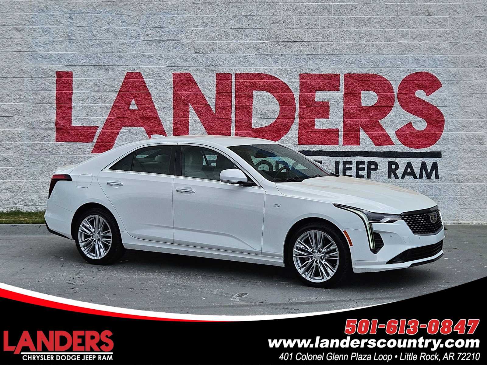 White 2023 Cadillac CT4 Premium Luxury AWD Sedan All-Wheel Drive Automatic