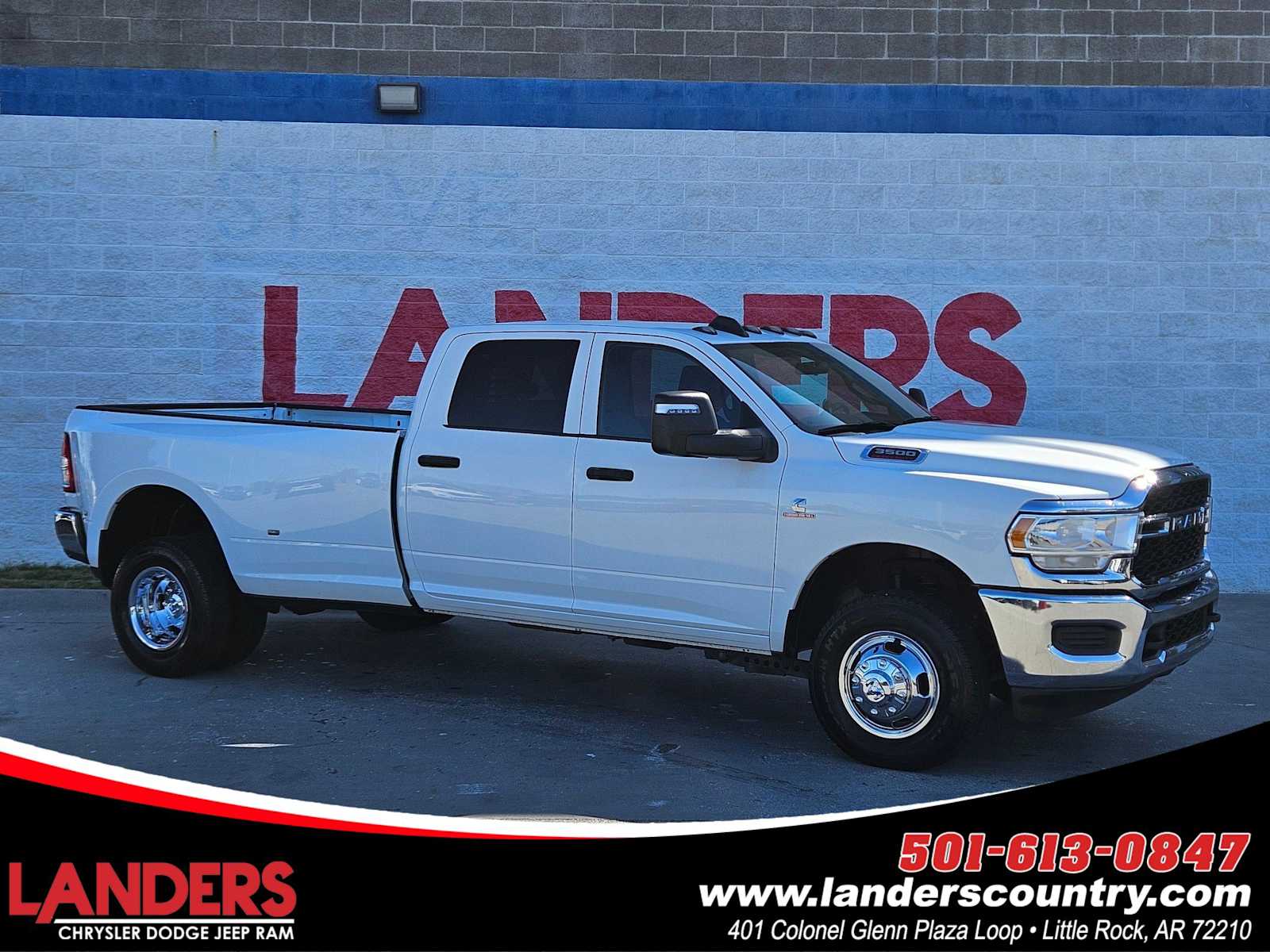 White 2024 RAM 3500 Tradesman Crew Cab LB DRW 4WD Pickup Truck Four-Wheel Drive Automatic