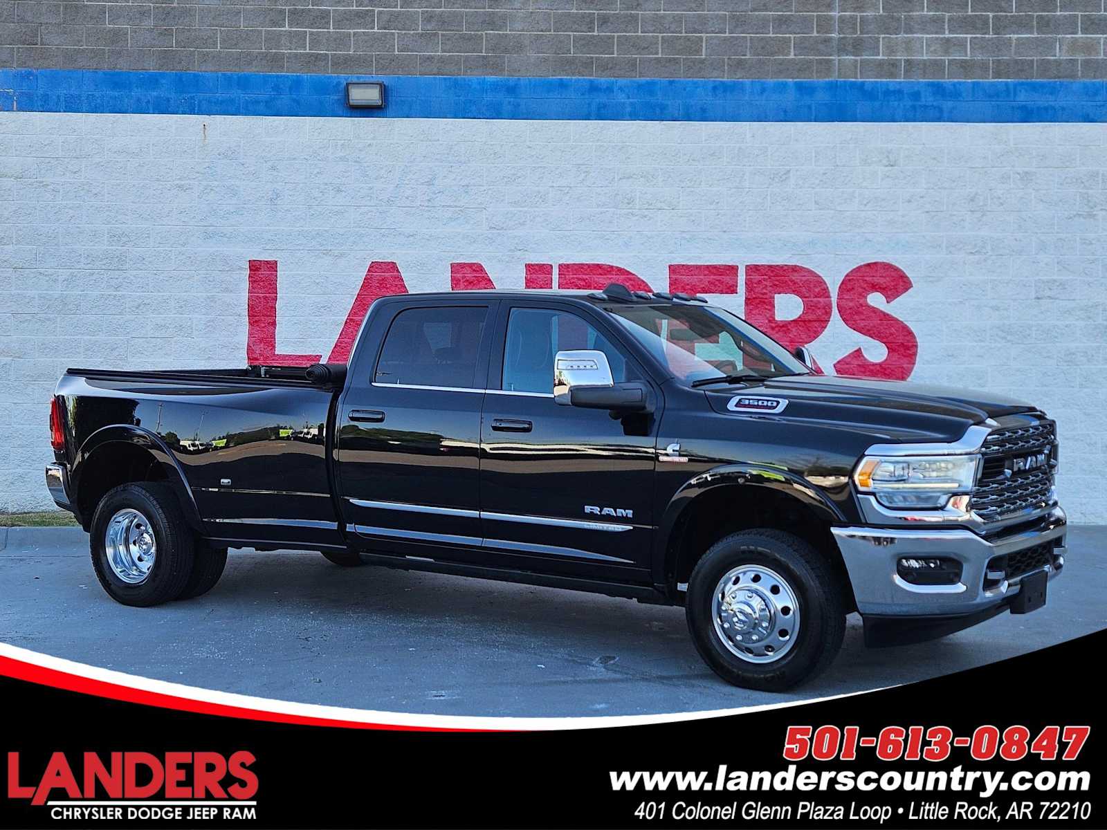 Diamond Black Crystal Pearlcoat 2024 RAM 3500 Limited Crew Cab LB DRW 4WD Pickup Truck Four-Wheel Drive 6-Speed Automatic