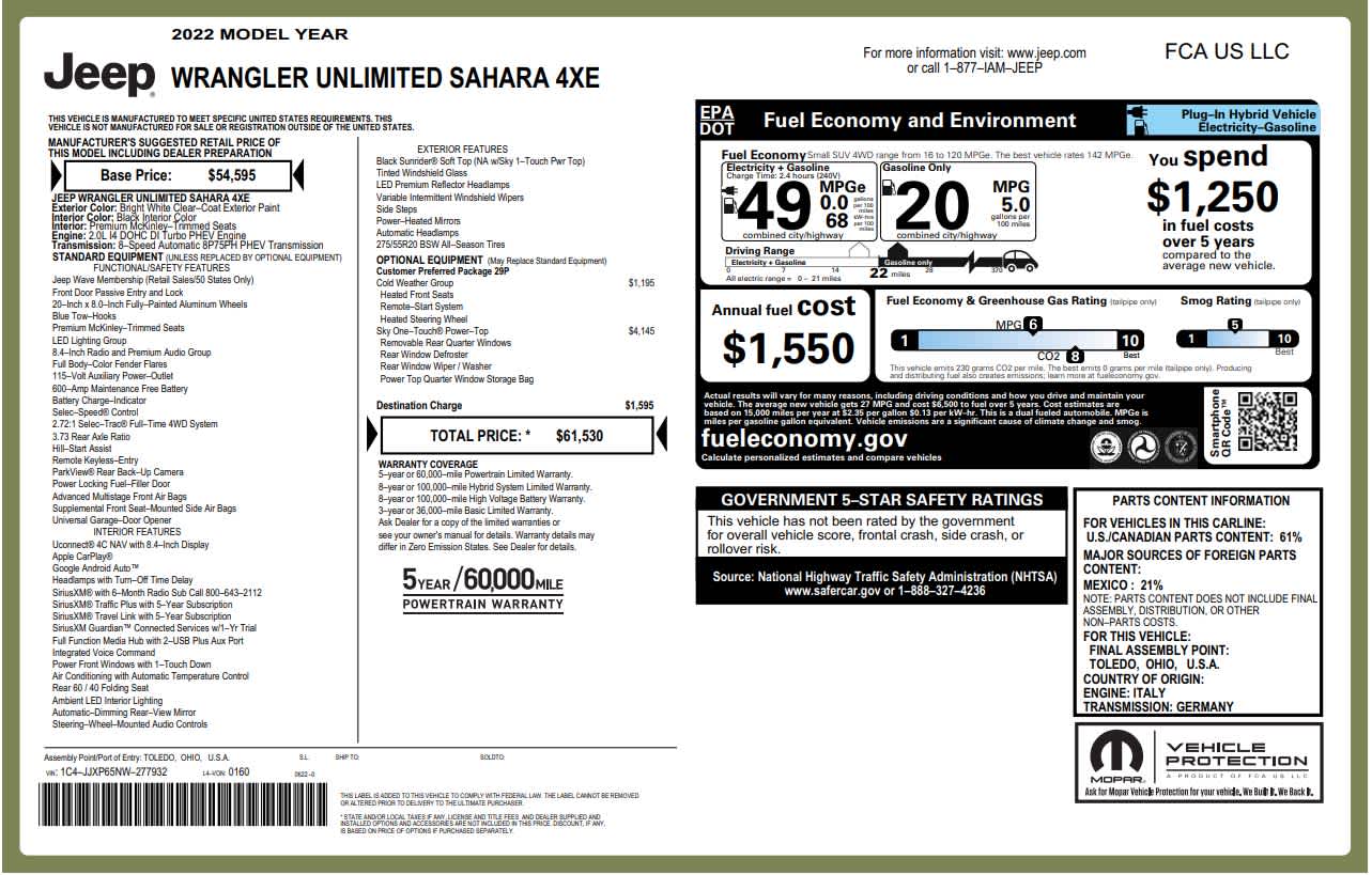 2022 Jeep Wrangler 4xe Unlimited Sahara 12