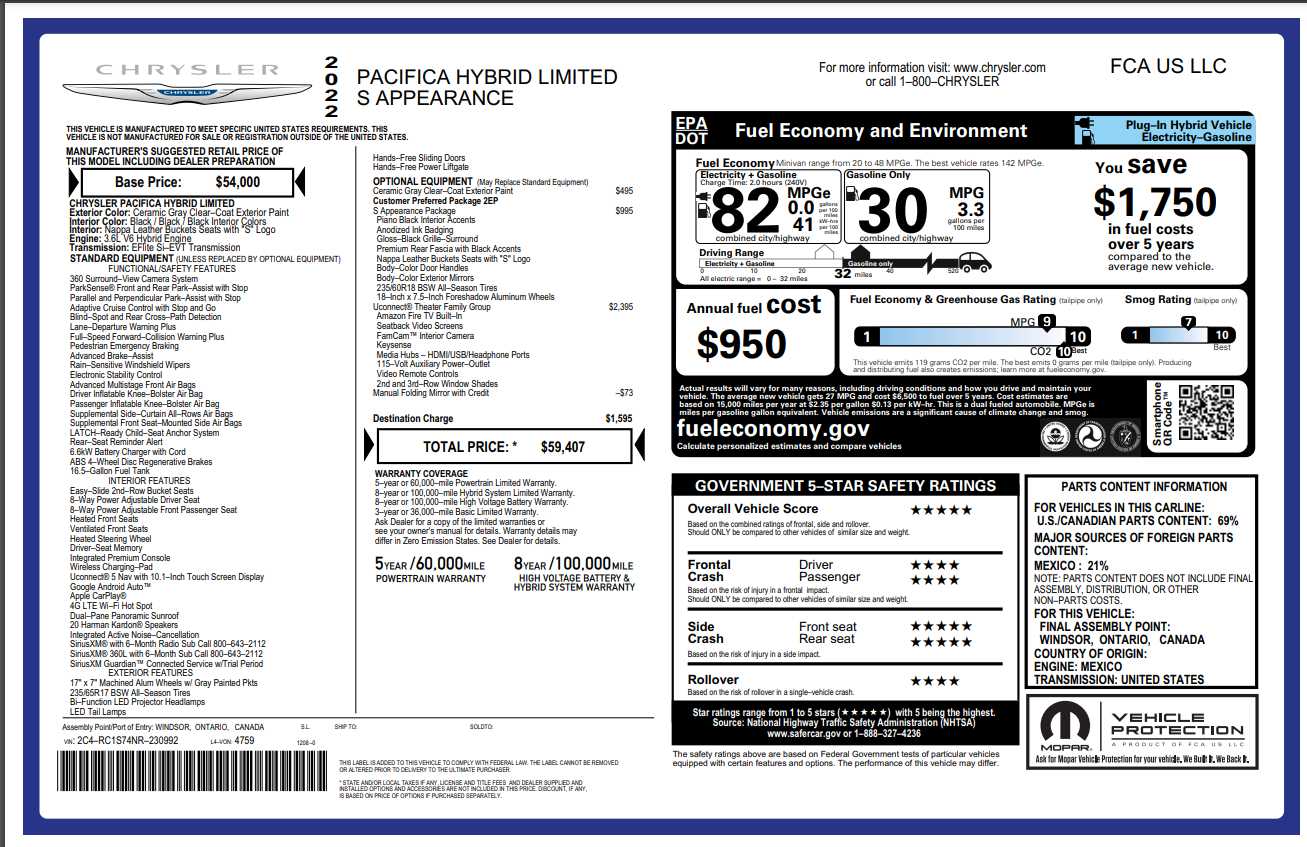 2022 Chrysler Pacifica Hybrid Limited 18