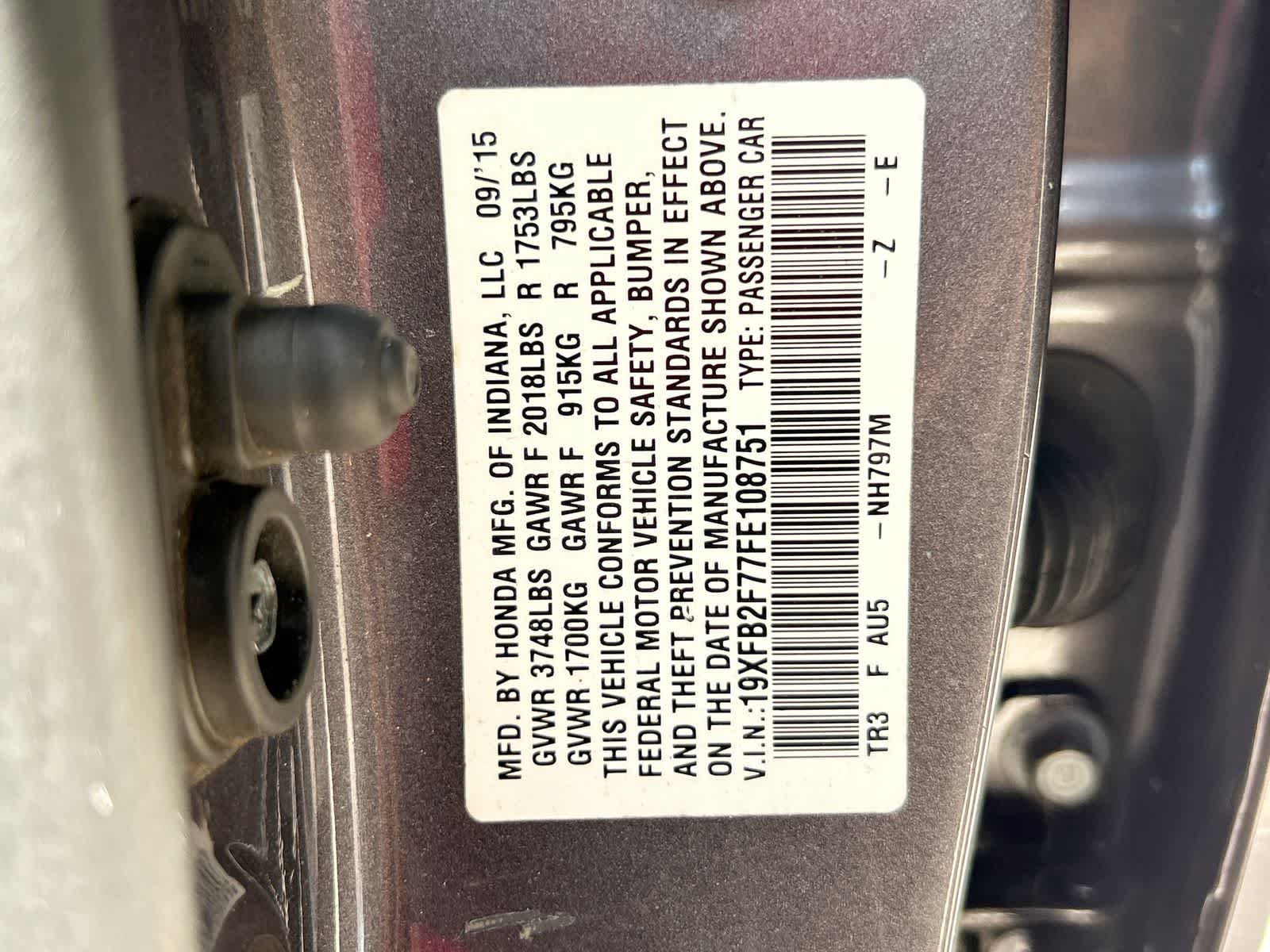 19XFB2F77FE108751