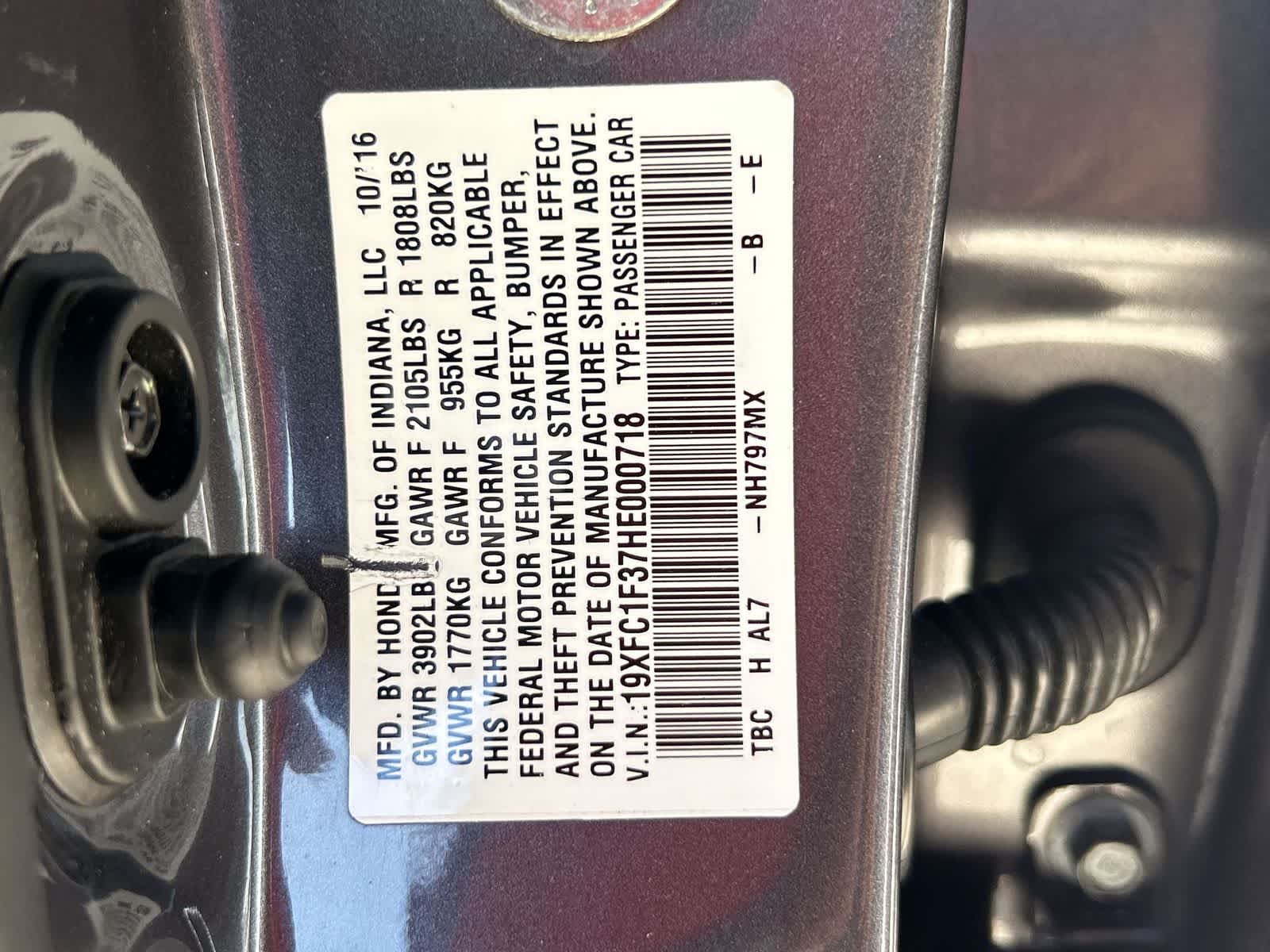 19XFC1F37HE000718