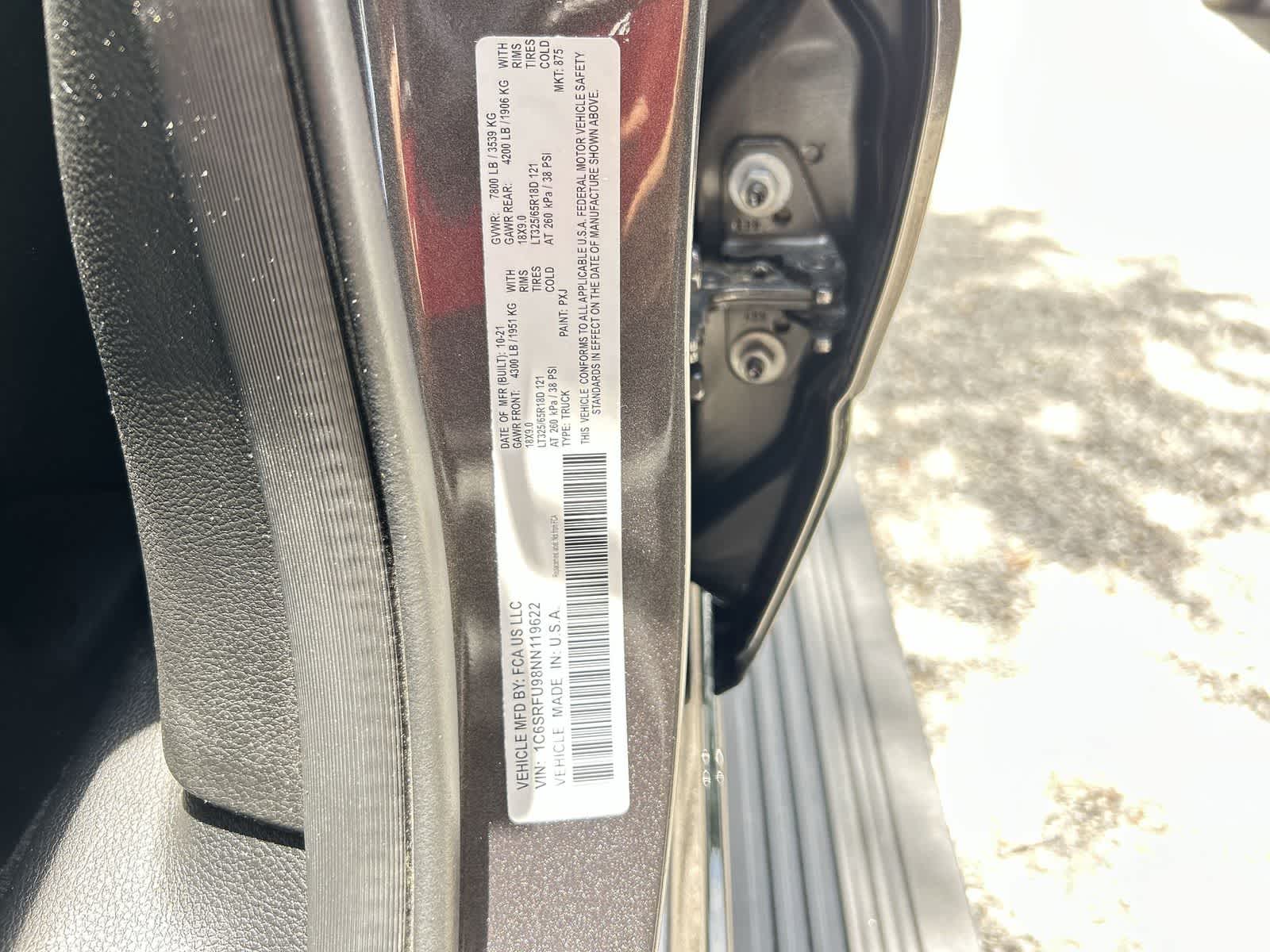 1C6SRFU98NN119622