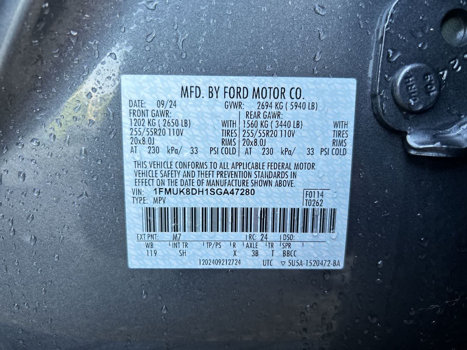 1FMUK8DH1SGA47280