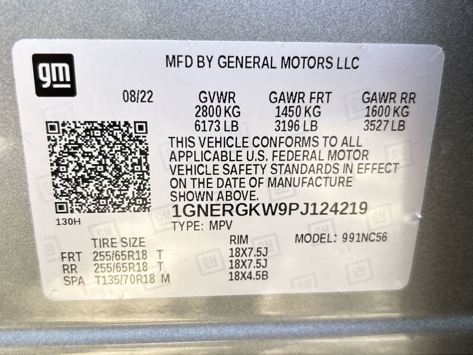 1GNERGKW9PJ124219