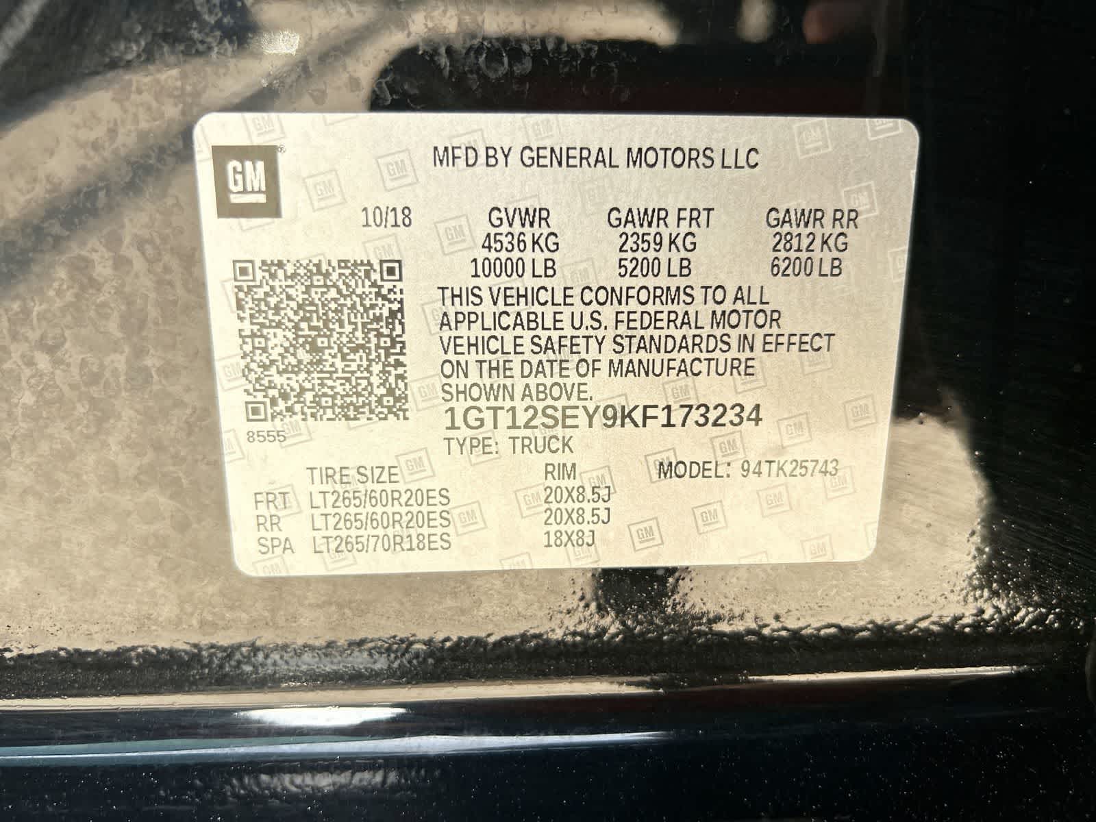 1GT12SEY9KF173234