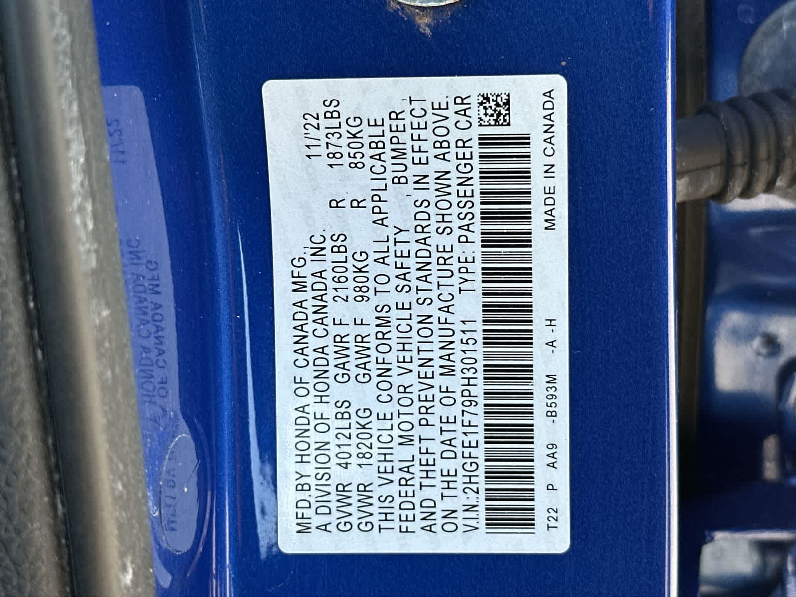 2HGFE1F79PH301511