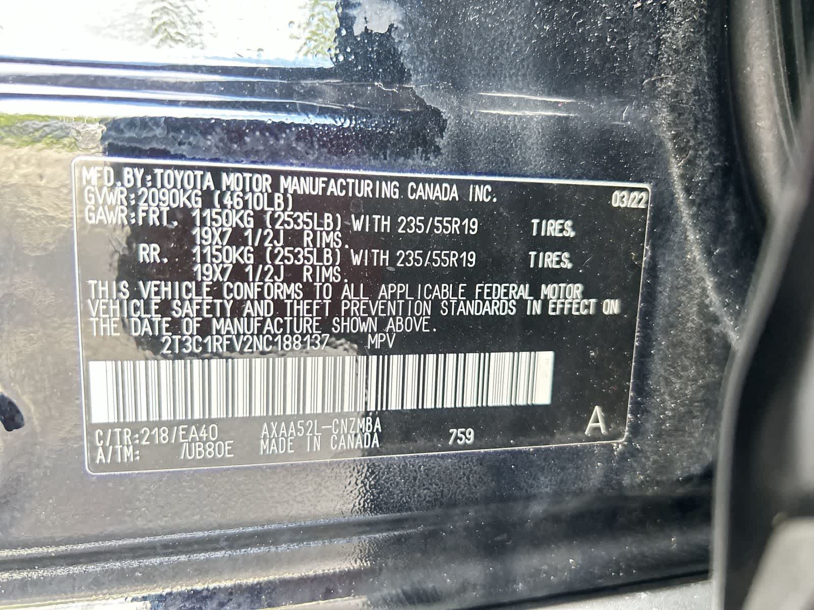 2T3C1RFV2NC188137