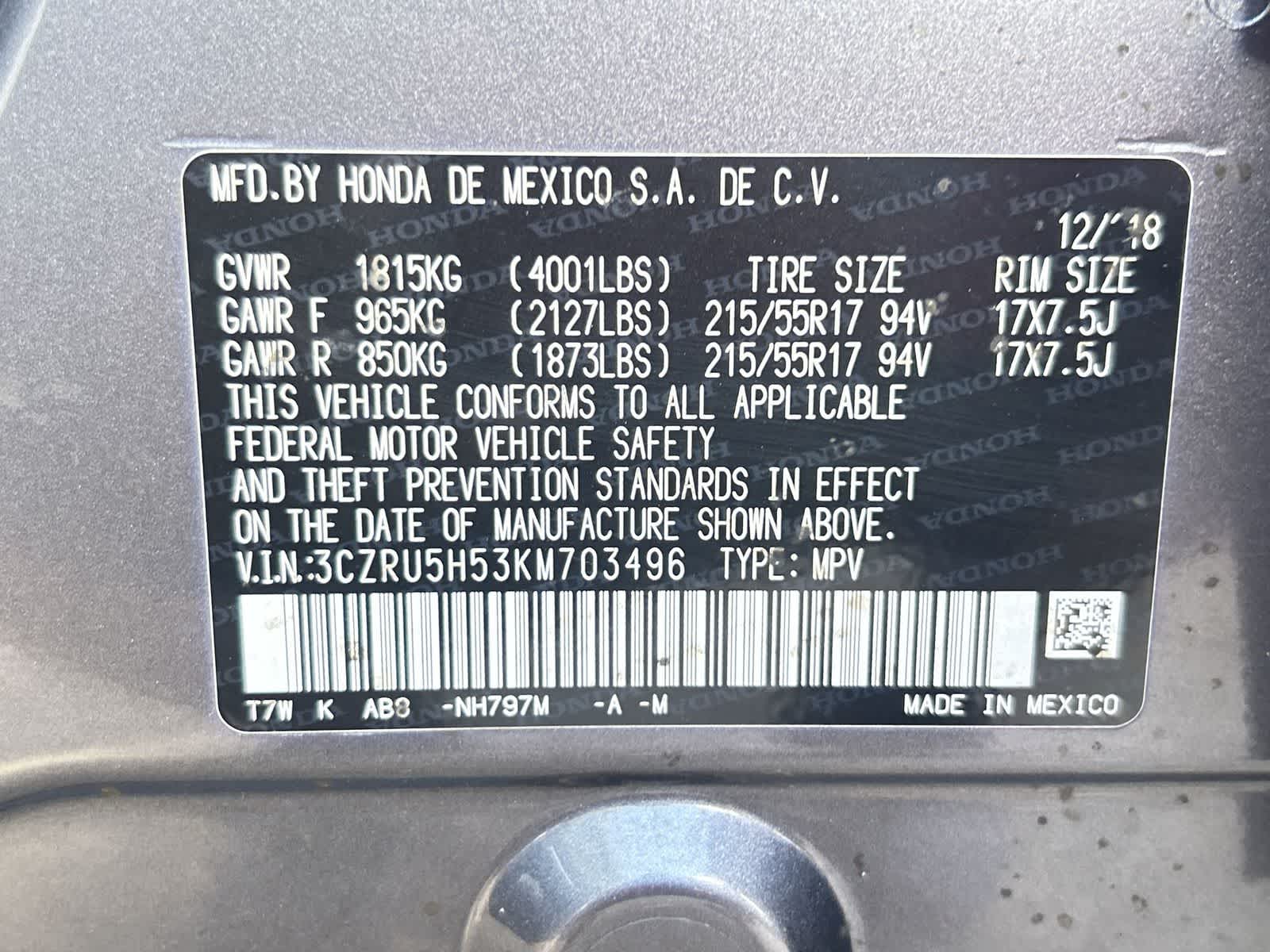 3CZRU5H53KM703496