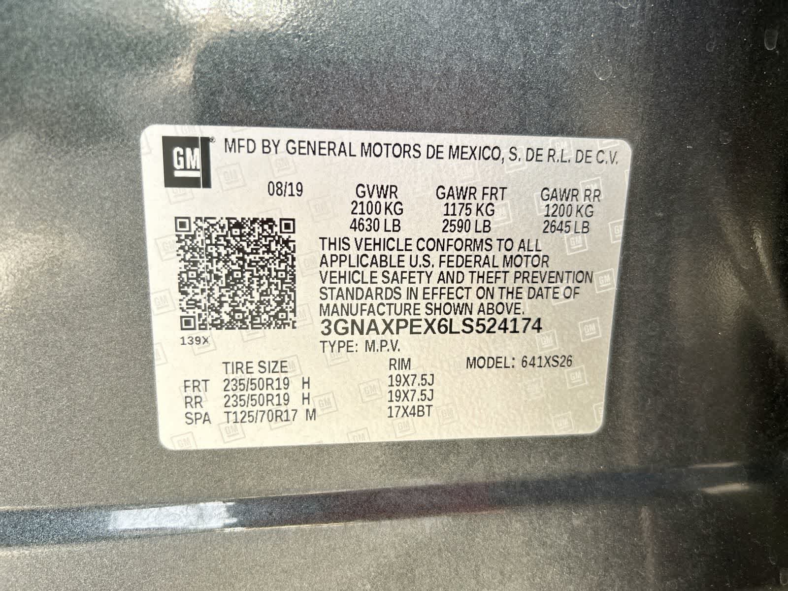 3GNAXPEX6LS524174