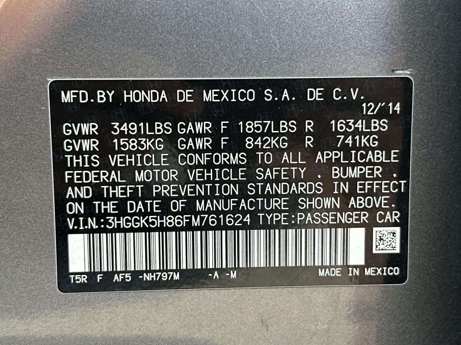 3HGGK5H86FM761624