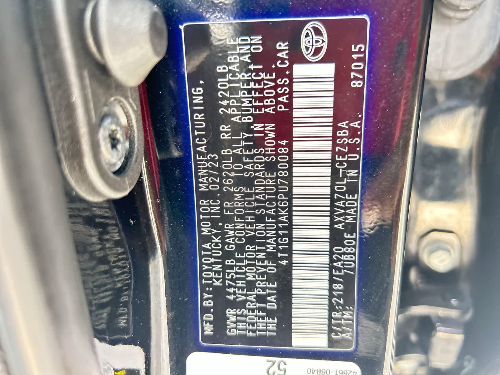 4T1G11AK6PU780084