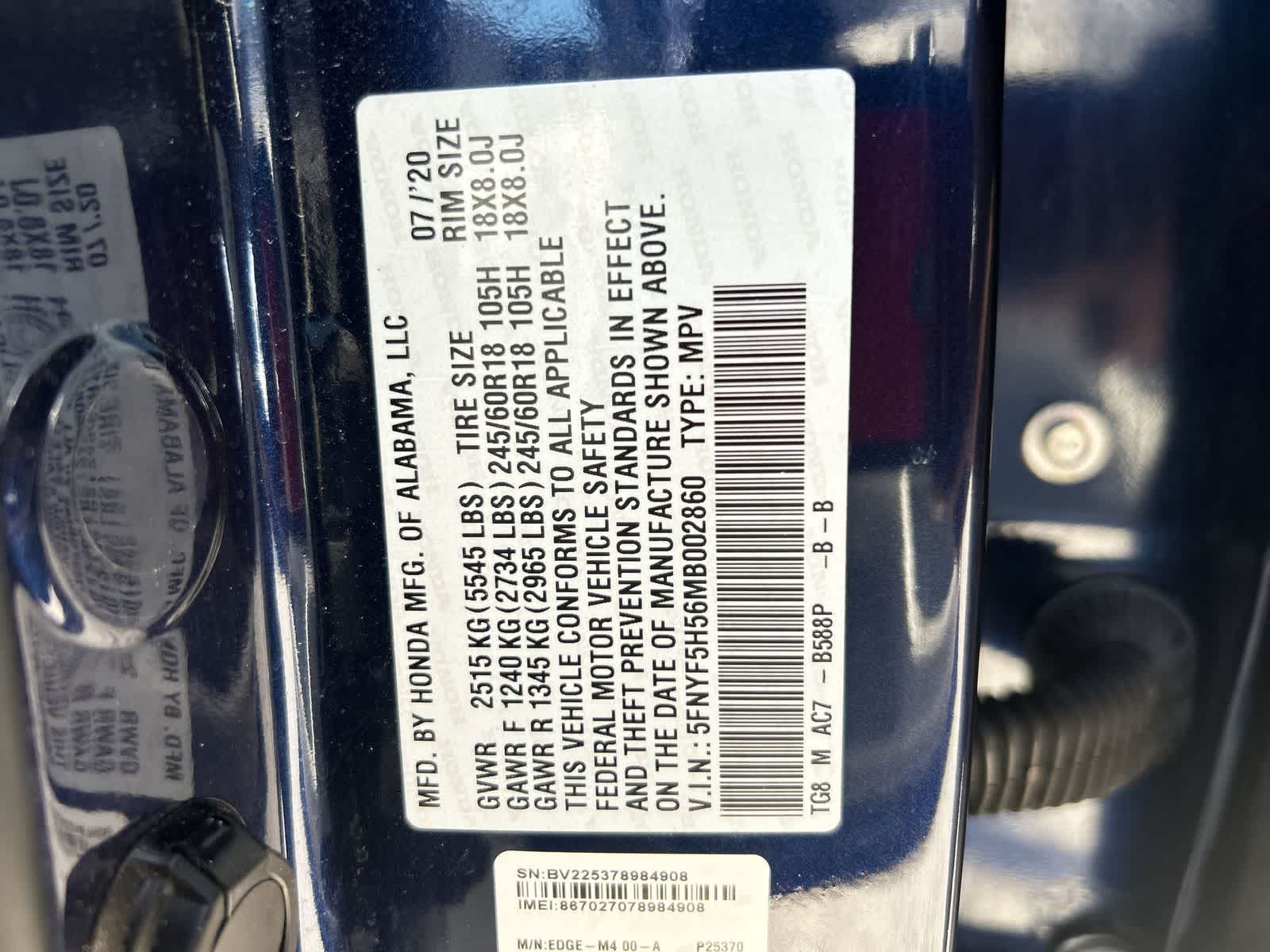 5FNYF5H56MB002860