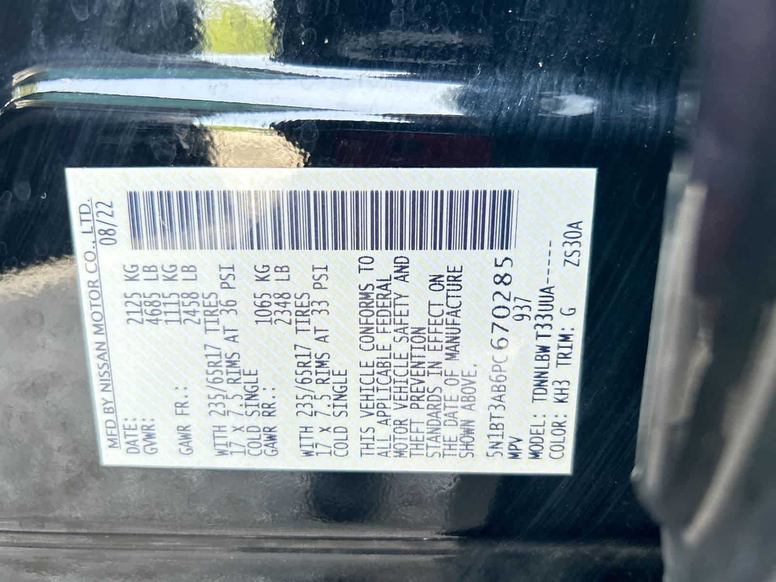 5N1BT3AB6PC670285