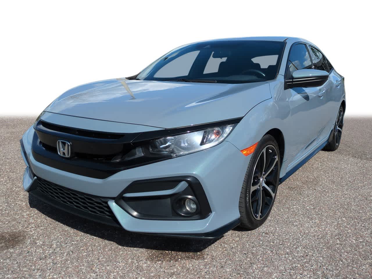 Sonic Gray Pearl 2021 Honda Civic Hatchback Sport FWD Hatchback Front-Wheel Drive Continuously Variable Transmission