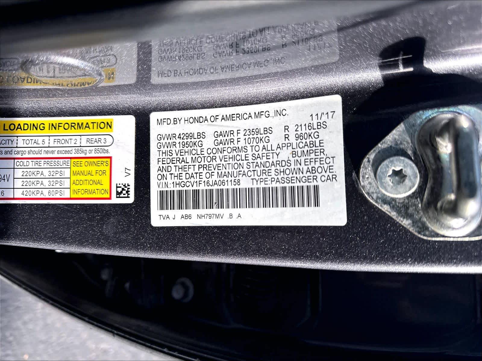 Used 2018 Honda Accord Sedan Sedan