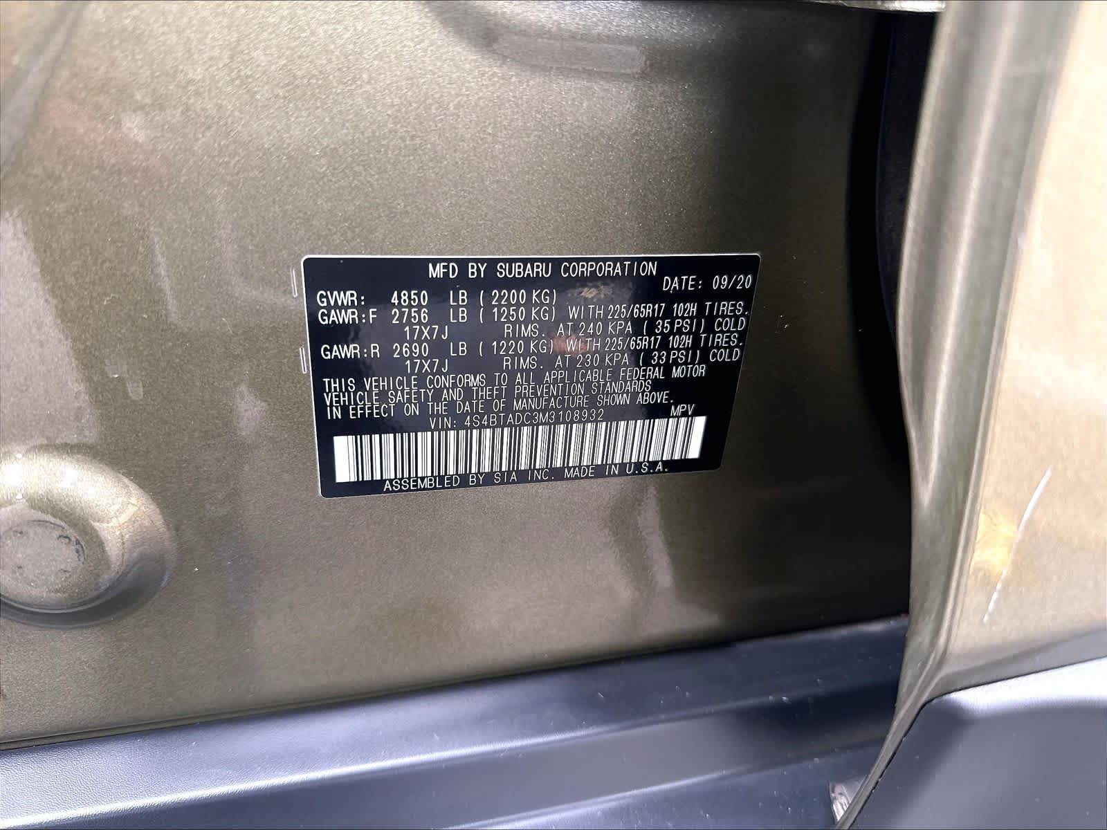 Used 2021 Subaru Outback SUV