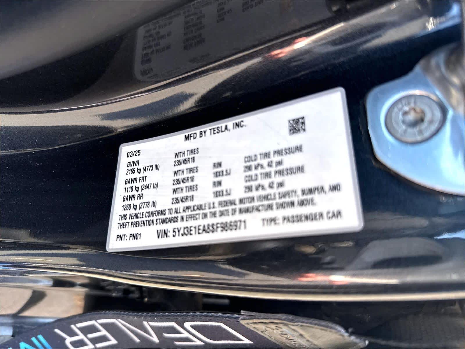 Used 2025 Tesla Model 3 Sedan
