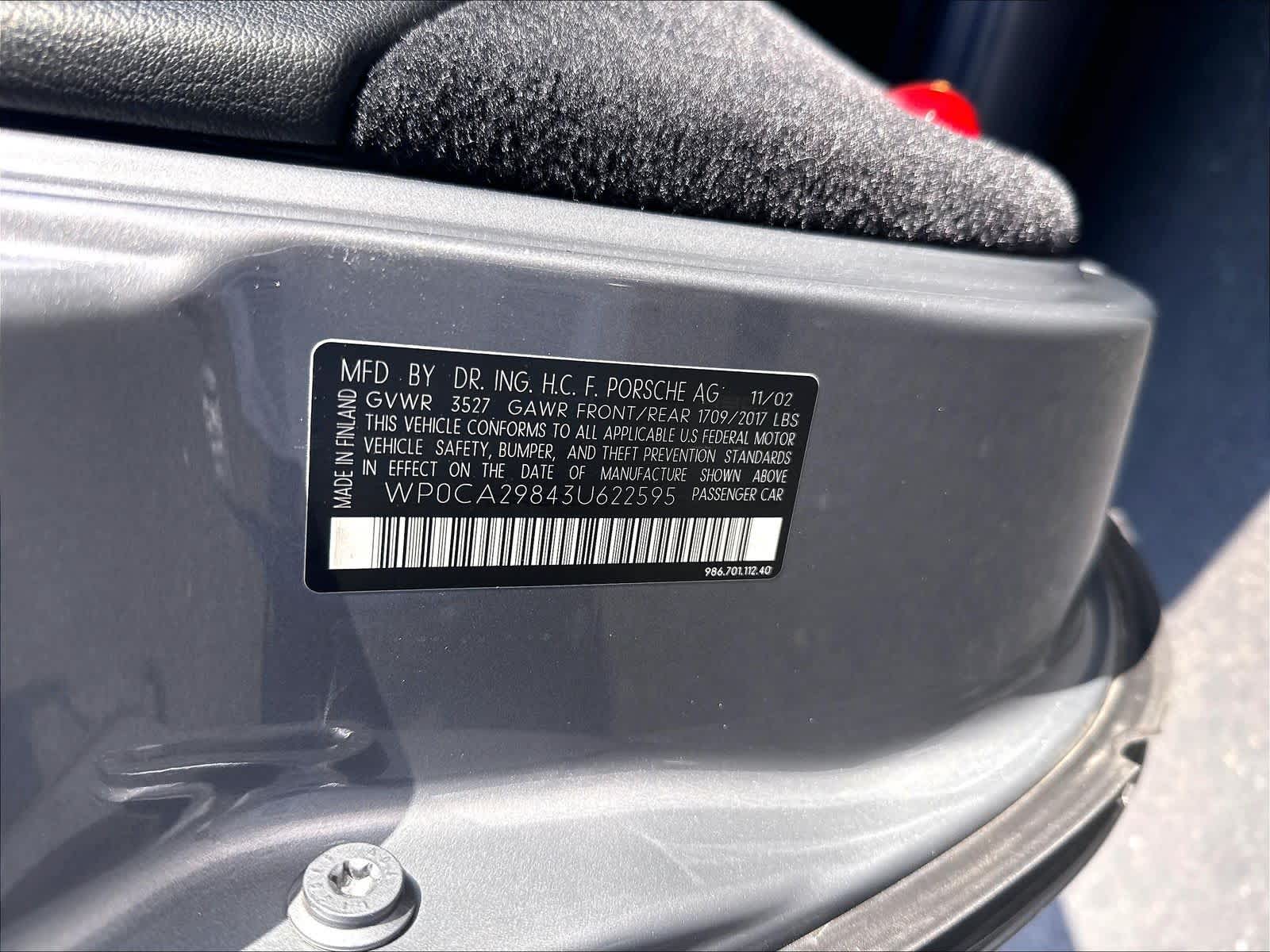 Used 2003 Porsche Boxster Convertible
