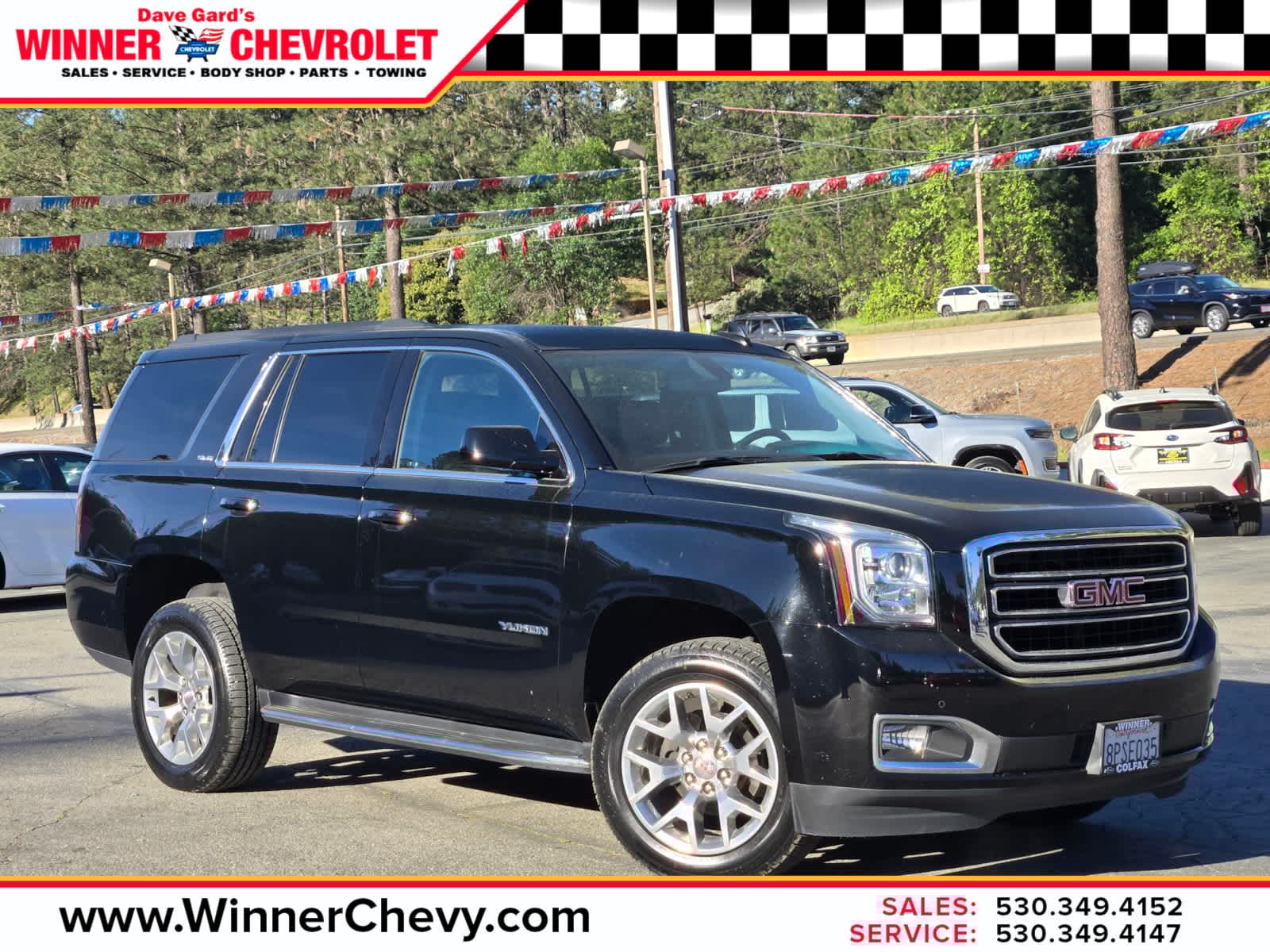 Onyx Black 2020 GMC Yukon SLE 4WD SUV / Crossover Four-Wheel Drive 6-Speed Automatic