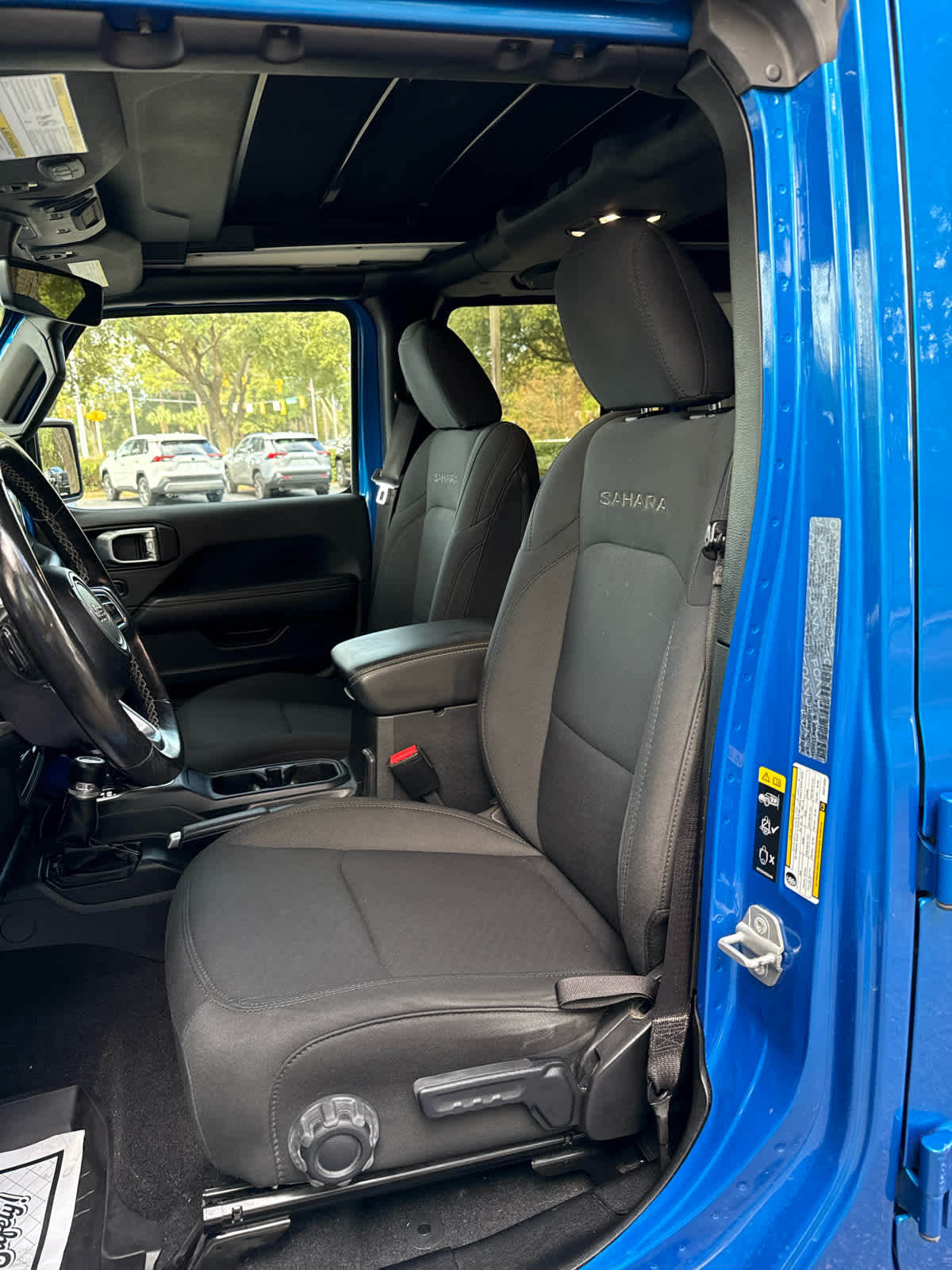 2021 Jeep Wrangler Unlimited Sahara Hydro Blue Pearlcoat at Low Country Motors