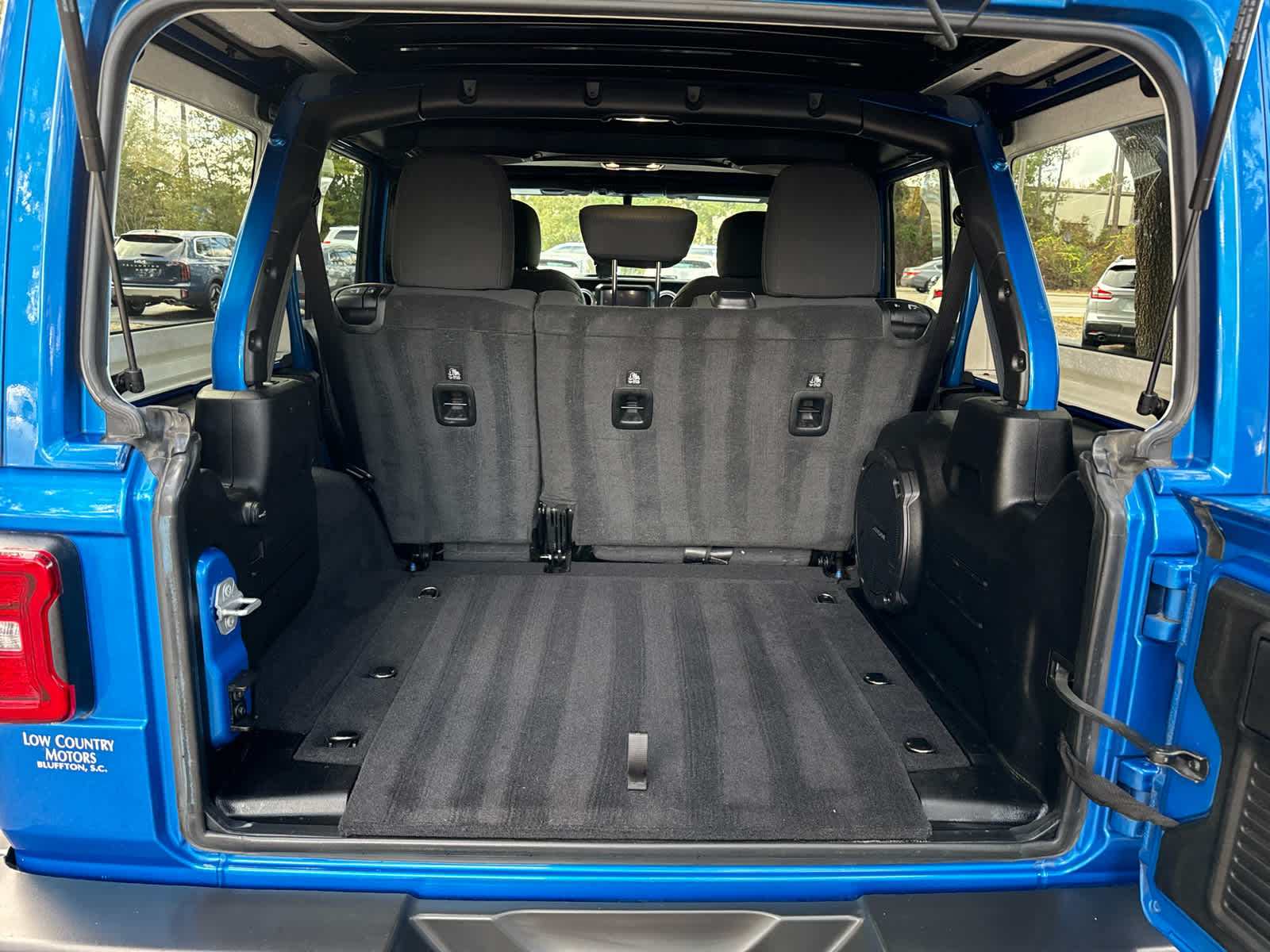 2021 Jeep Wrangler Unlimited Sahara Hydro Blue Pearlcoat at Low Country Motors