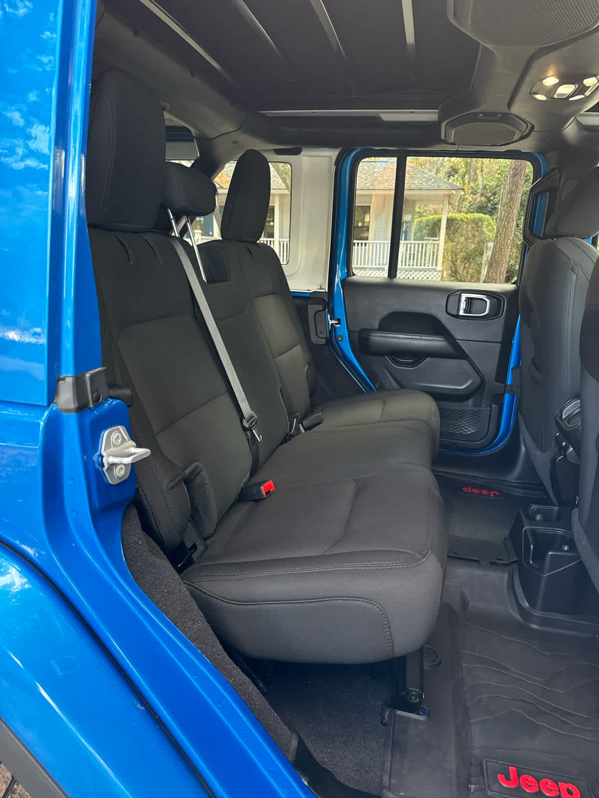 2021 Jeep Wrangler Unlimited Sahara Hydro Blue Pearlcoat at Low Country Motors