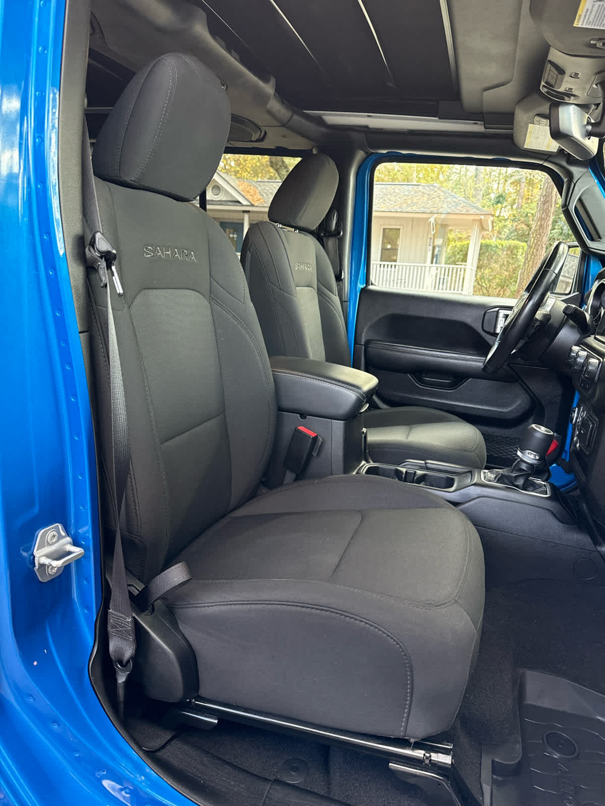 2021 Jeep Wrangler Unlimited Sahara Hydro Blue Pearlcoat at Low Country Motors