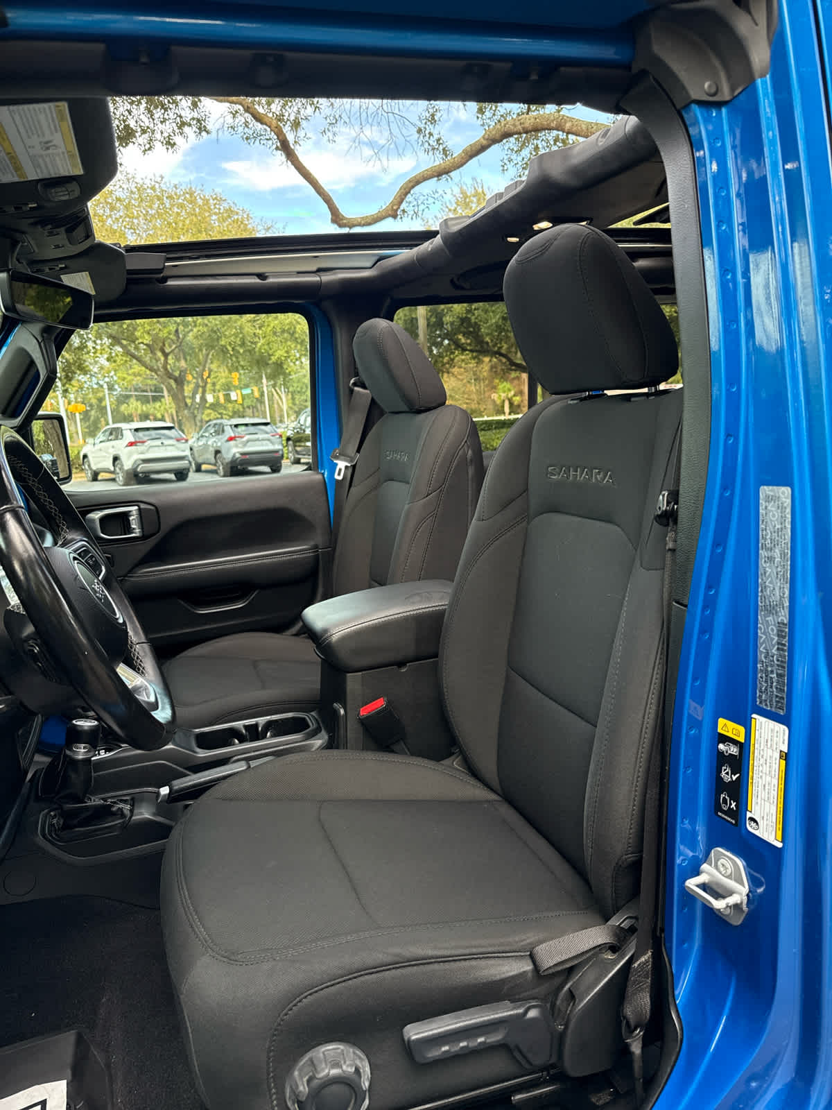 2021 Jeep Wrangler Unlimited Sahara Hydro Blue Pearlcoat at Low Country Motors