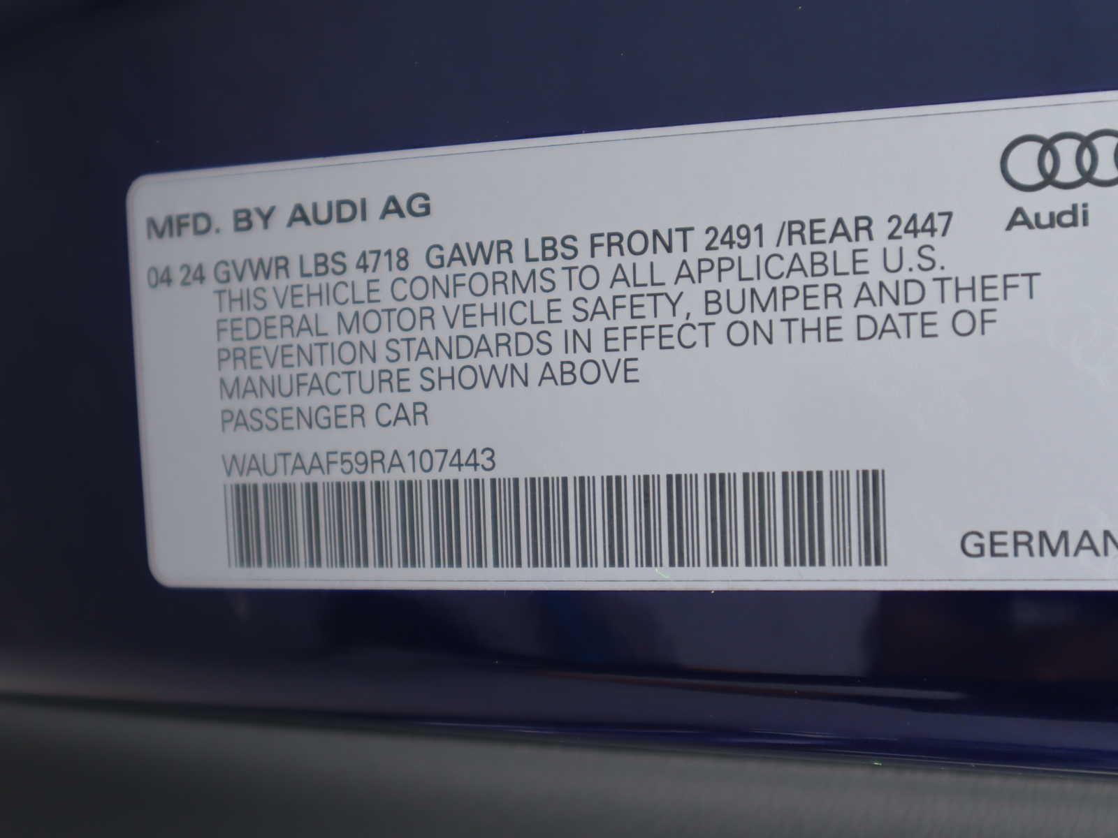2024 Audi A5 S line Premium Plus 25