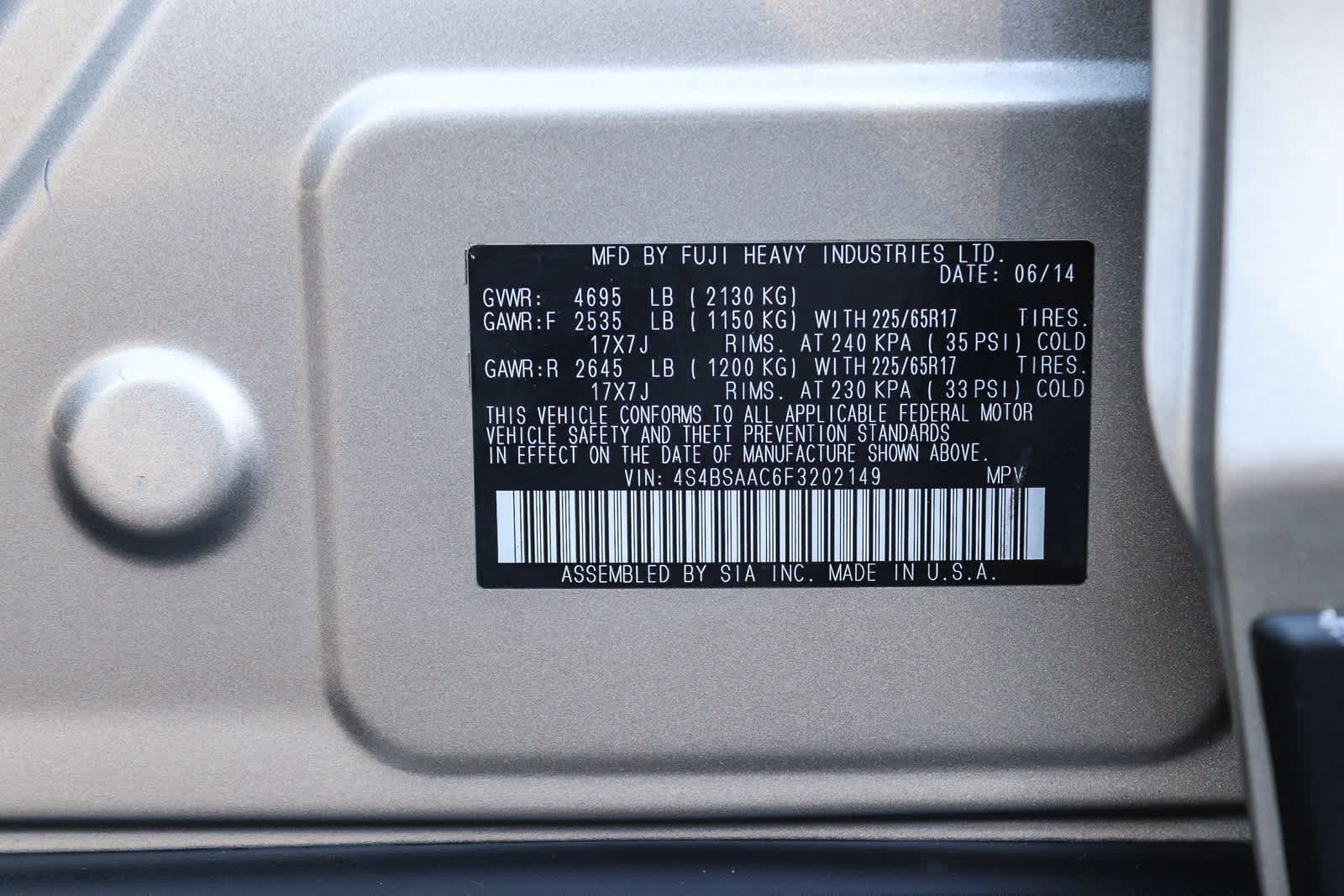 2015 Subaru Outback 2.5i 29